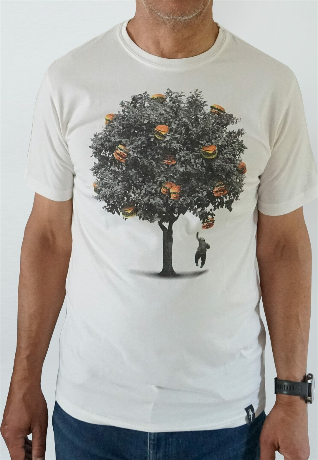Dirty Velvet BURGER TREE - T-Shirt print - vintage white/weiß