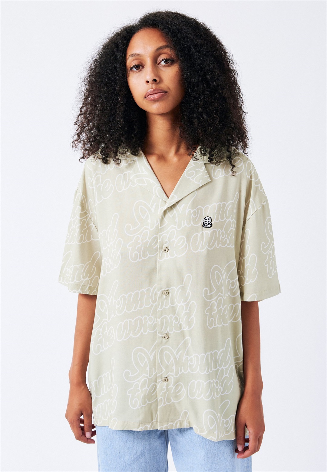 Dr.Denim MADI SHIRT - Hemdbluse - bean around aop/beige