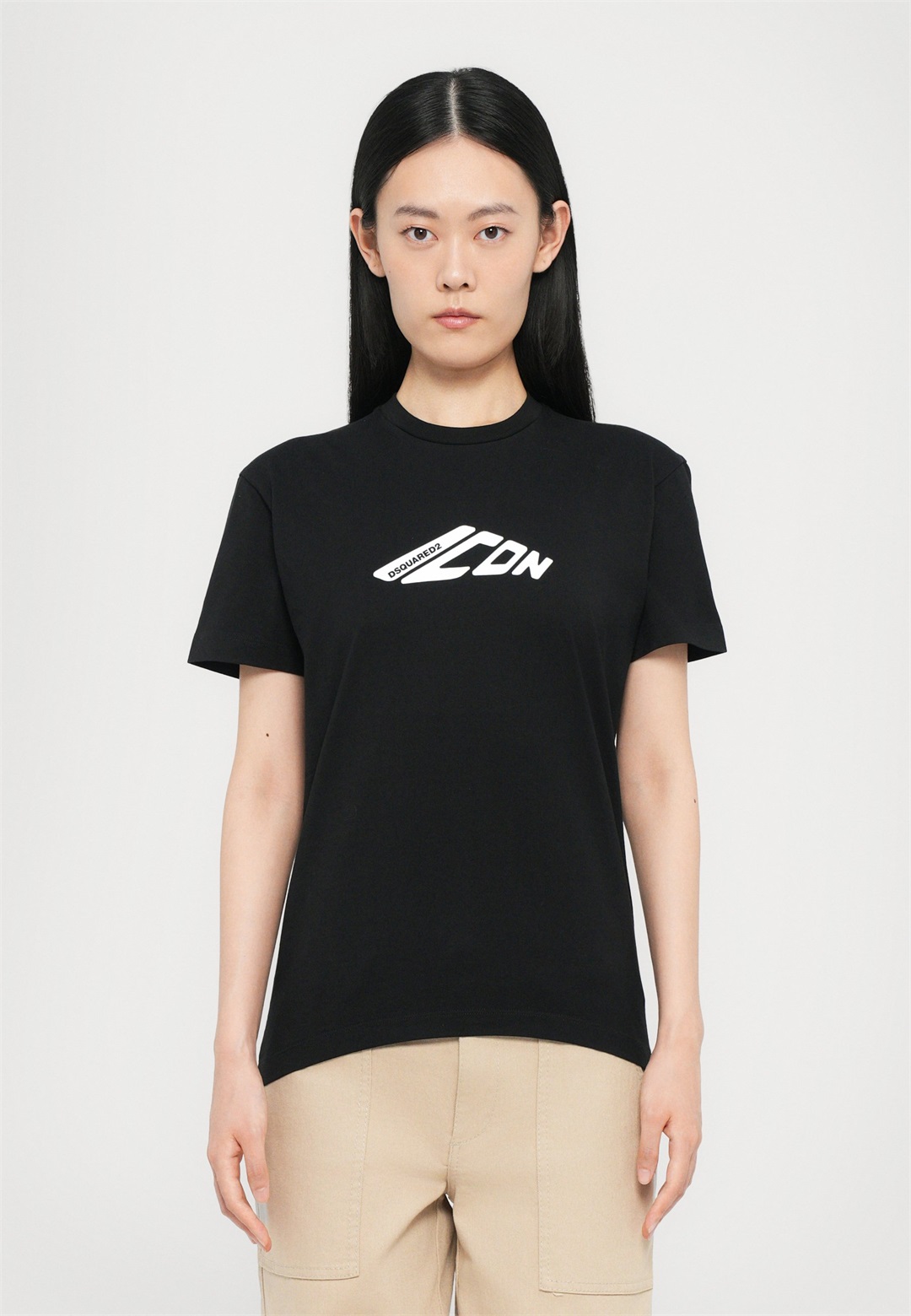 DSQUARED2 ICON JUST RIGHT FIT TEE - T-Shirt print - black/schwarz