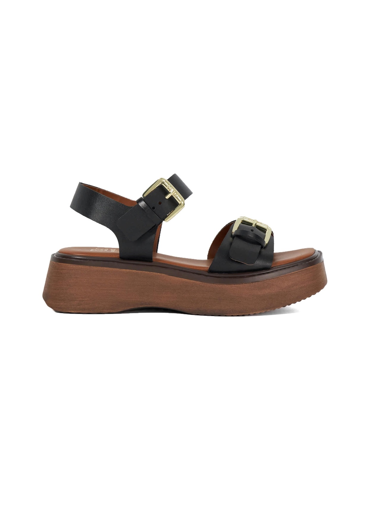 Dune London LUNO - Plateausandalette - black/schwarz