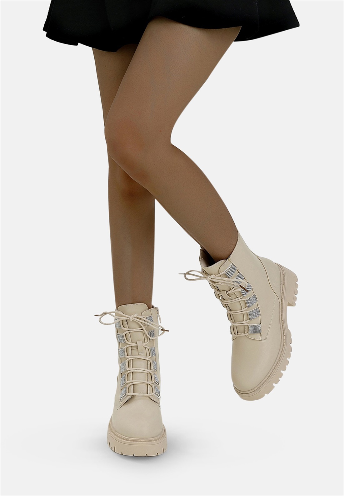 Elara Cowboy-/Bikerstiefelette - natur/beige