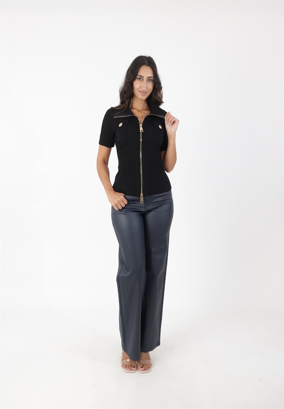 Elara Strickjacke - schwarz