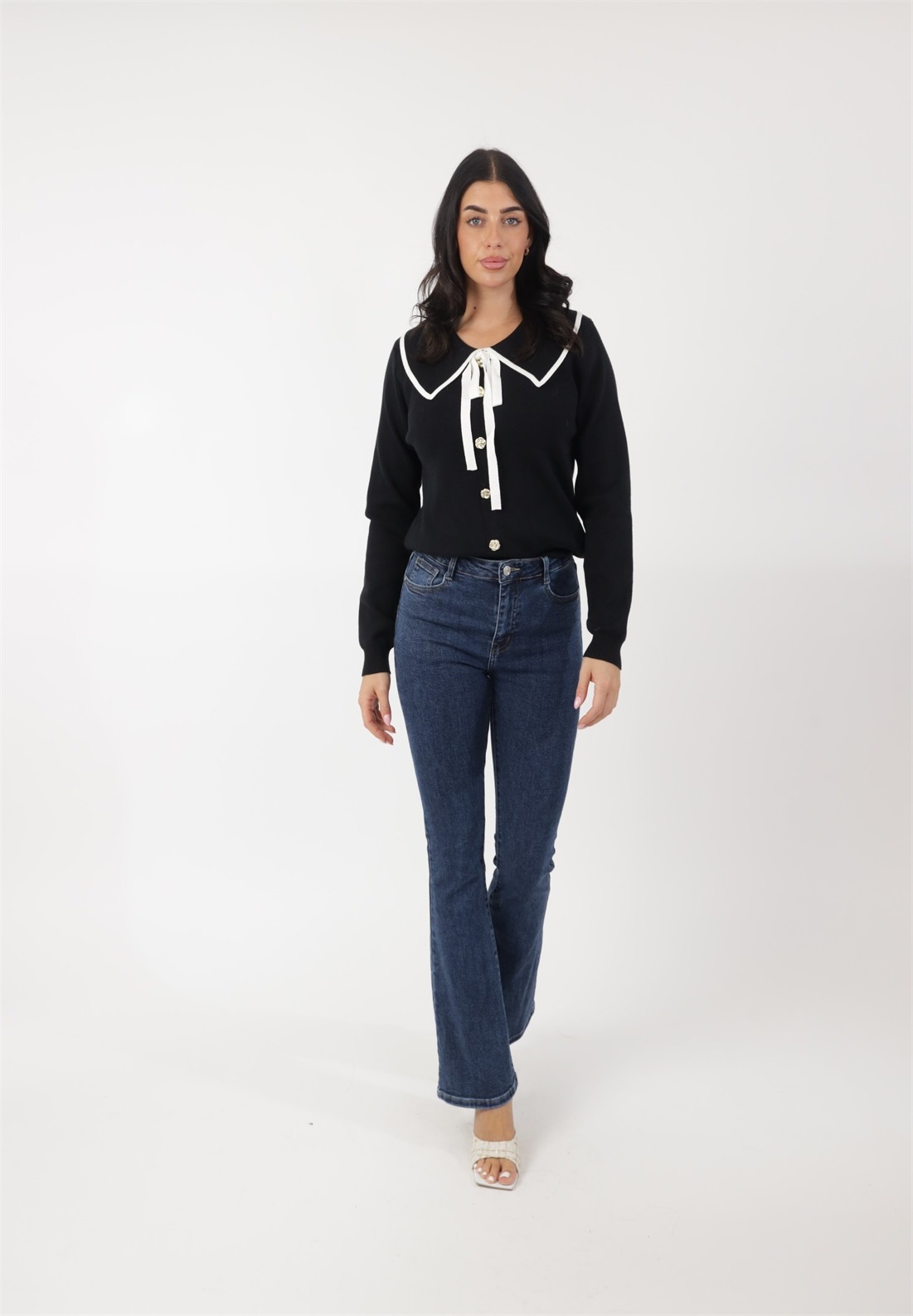 Elara Strickjacke - schwarz