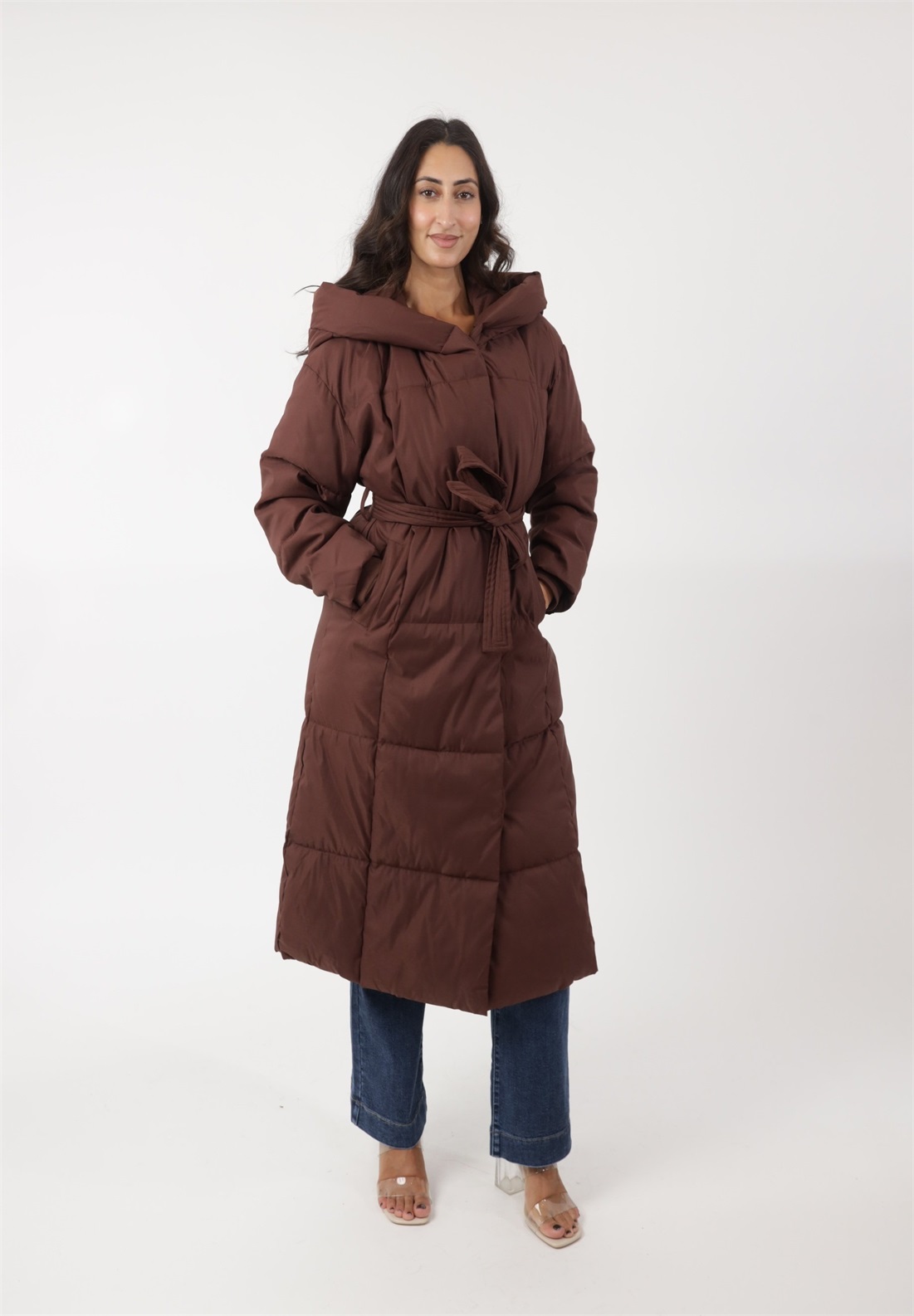 Elara PUFFER MIT KAPUZE - Wintermantel - braun