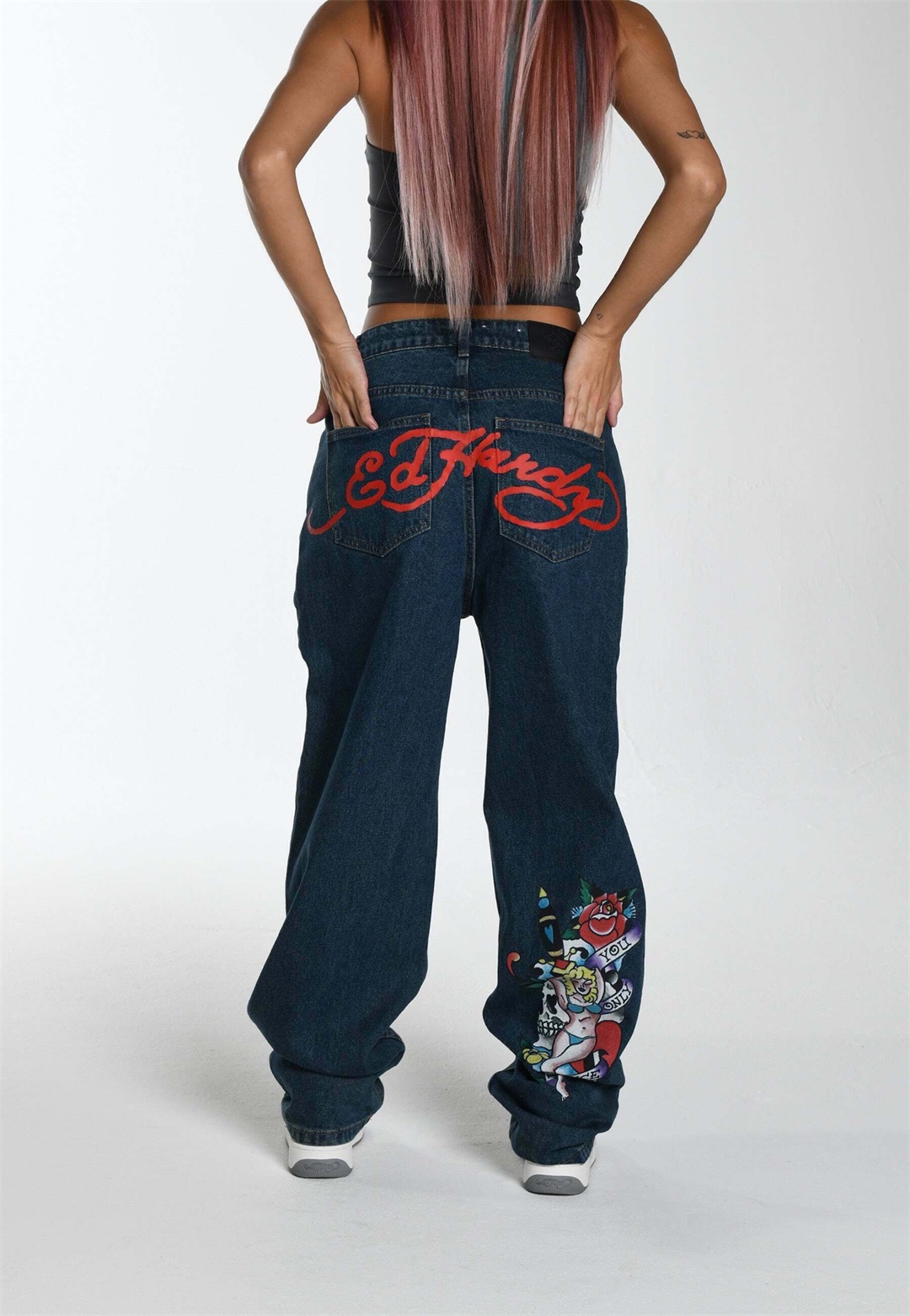 Ed Hardy ONLY LIVE ONCE - Jeans Relaxed Fit - indigo/blue denim