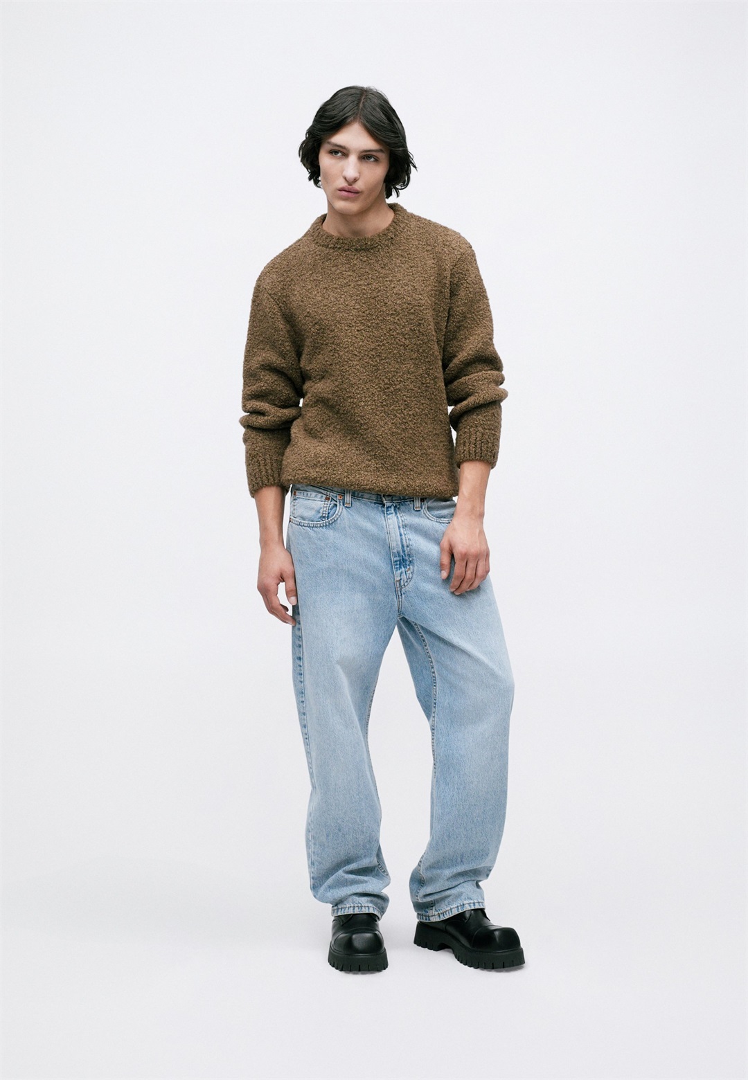 Edwin DUN TEXTURED SWEATER UNISEX - Strickpullover - brown/braun