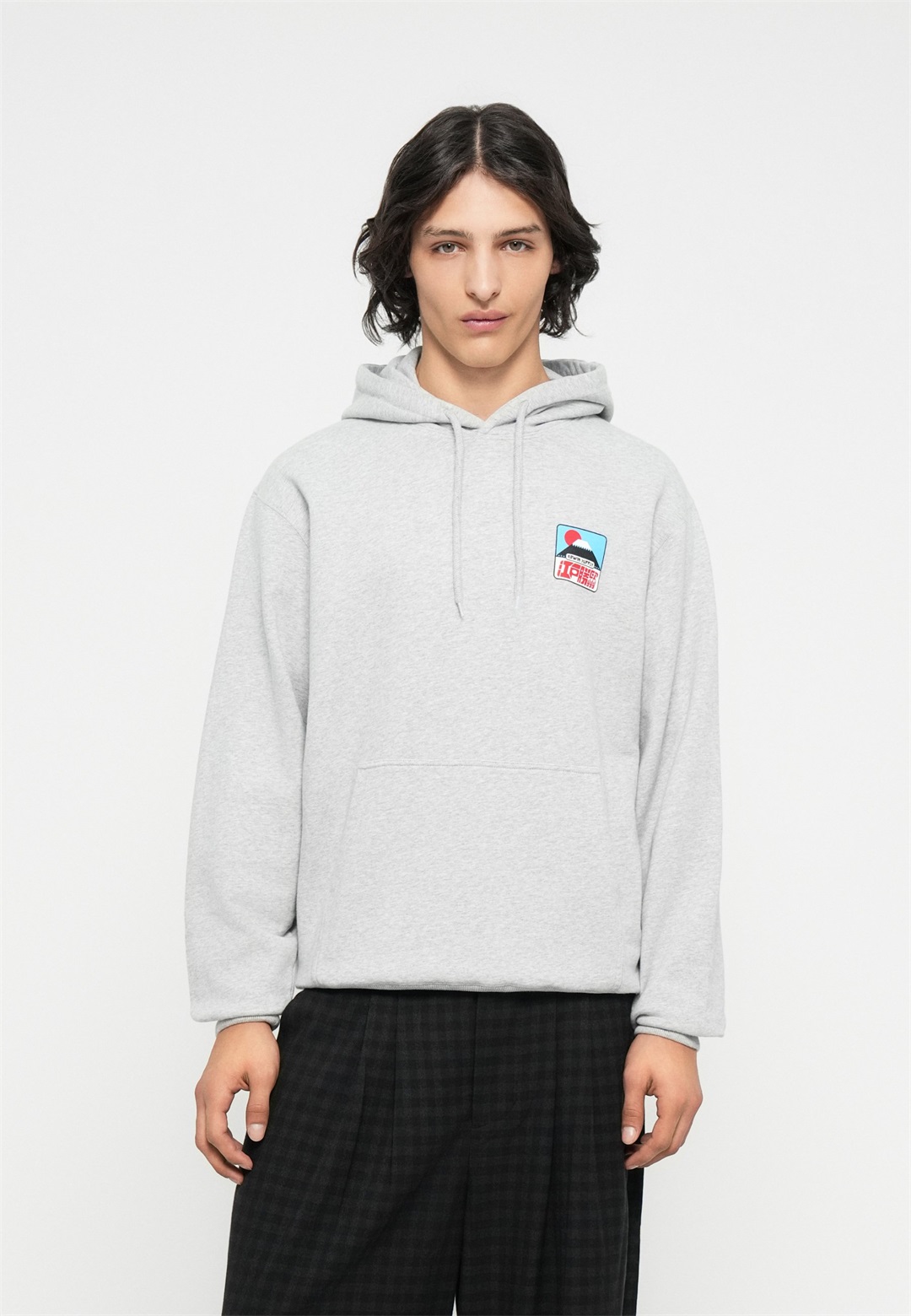 Edwin SUNSET ON FUJI SAN HOODIE UNISEX - Sweatshirt - grey/grau-meliert