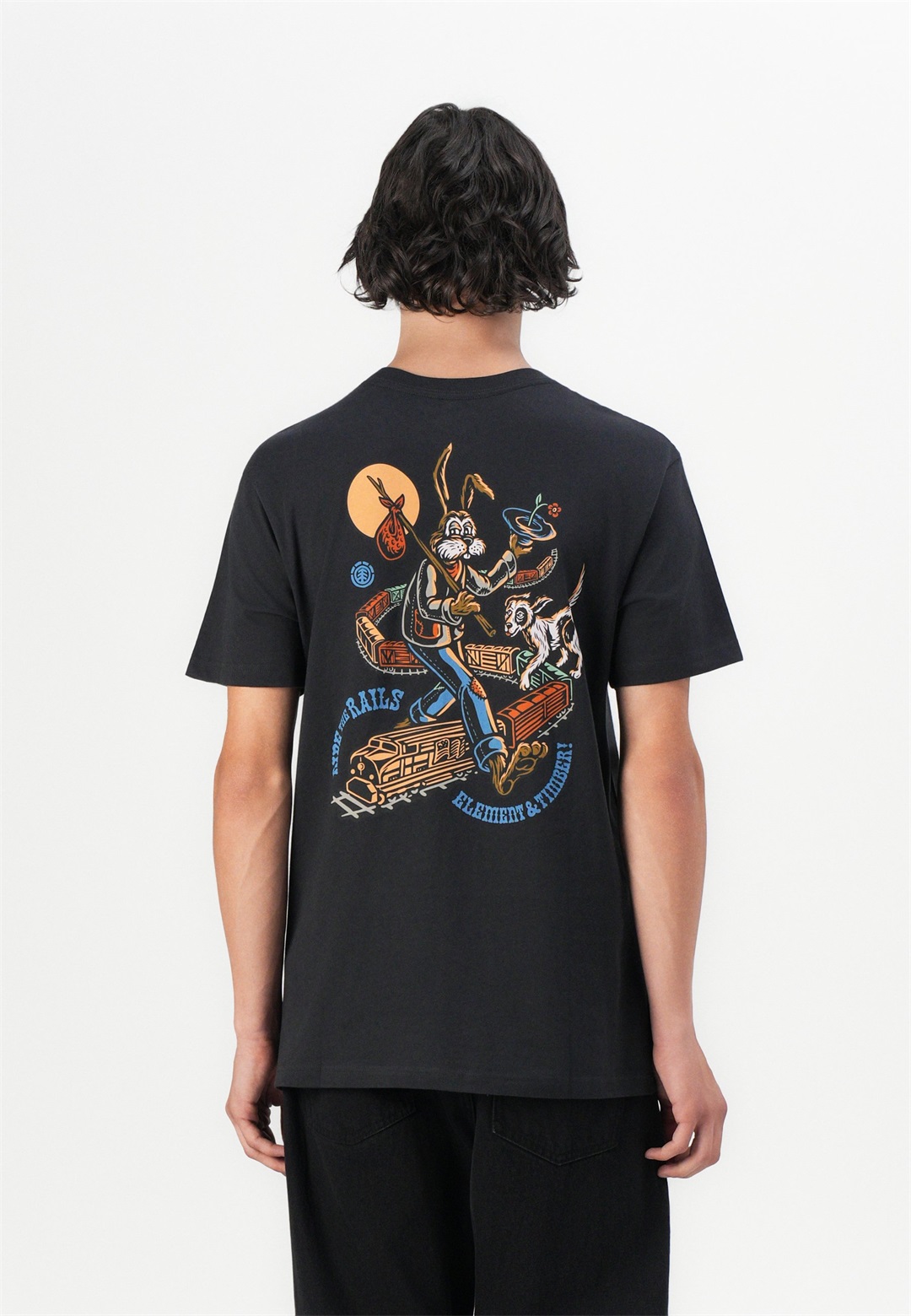 Element TIMBER ON TRACK - T-Shirt print - tarmac/schwarz