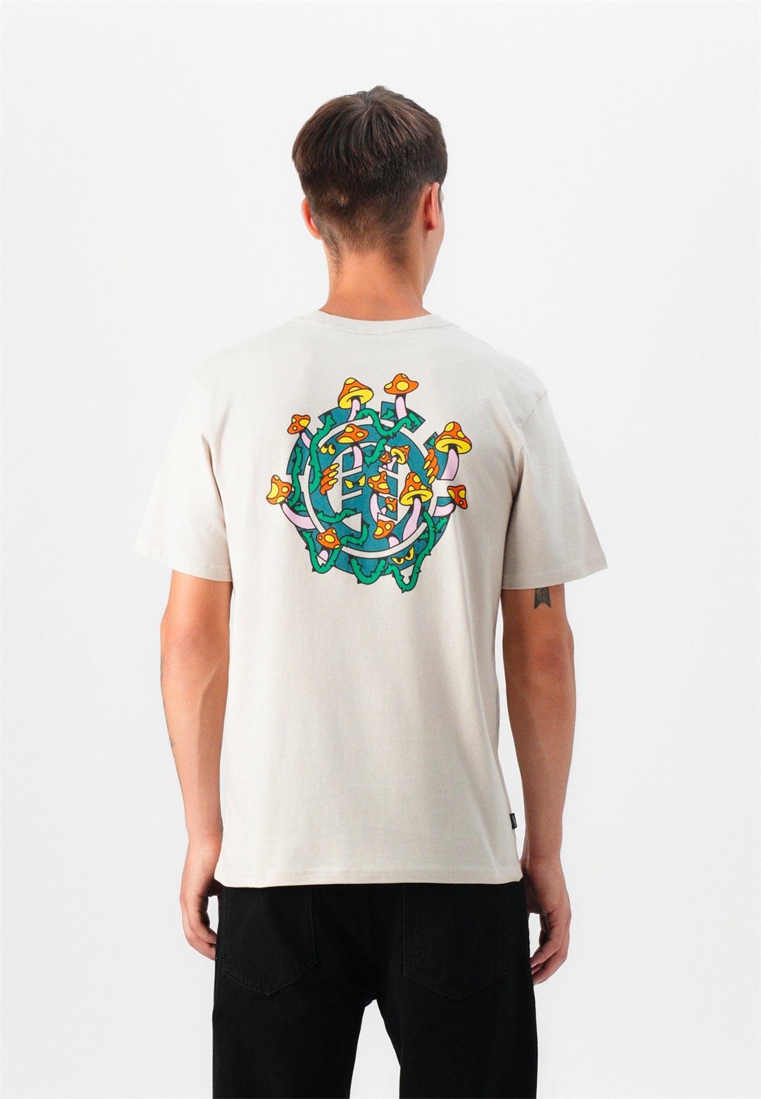 Element MIDNIGHT - T-Shirt print - crystal gray/beige