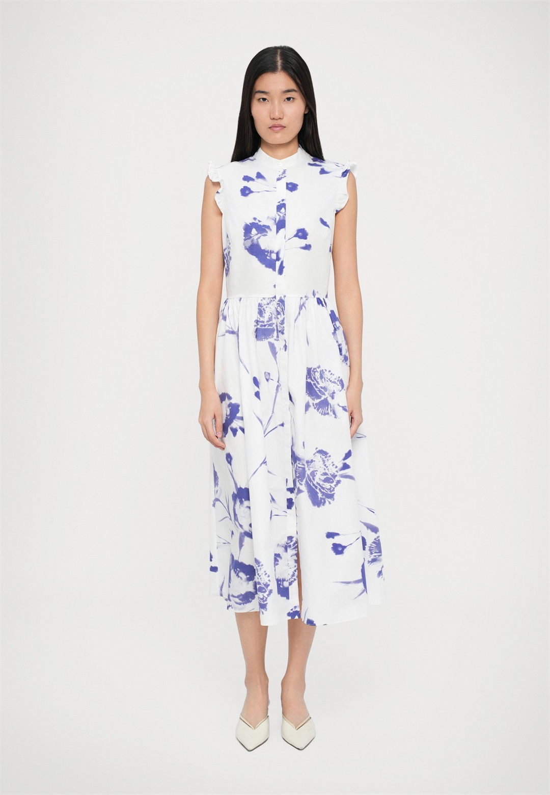 Erdem SLEEVELESS FLARED DRESS - Maxikleid - white/weiß