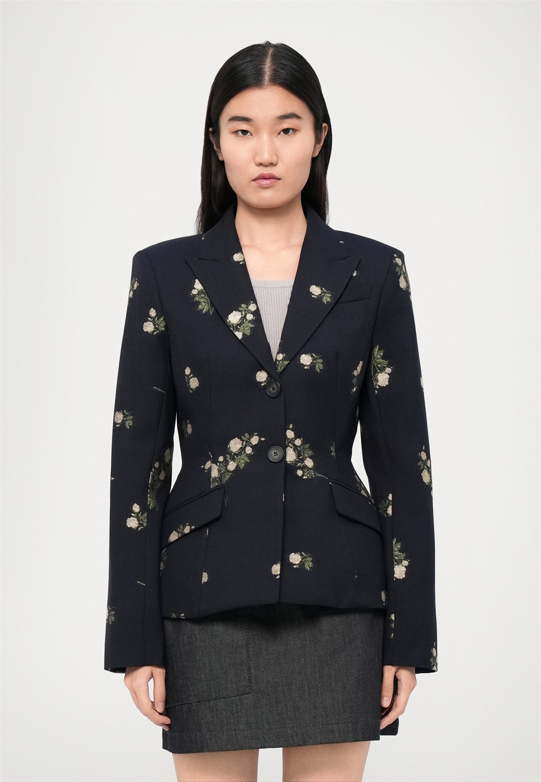 Erdem FITTED SINGLE BREASTED - Blazer - midnight blue/dunkelblau