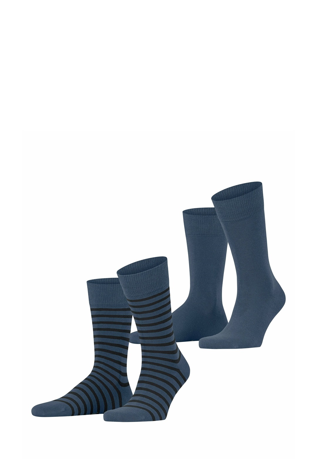 Esprit FINE STRIPE 2-PACK - Socken - blueb peel/blue denim