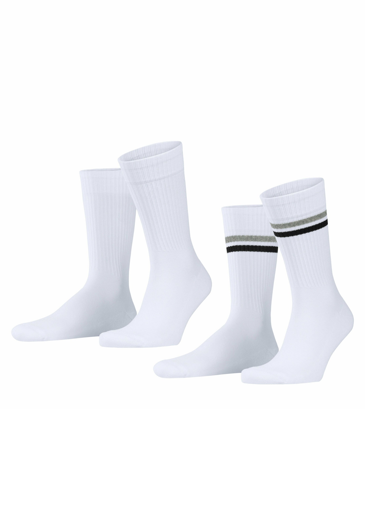 Esprit TENNIS STRIPE 2-PACK - Socken - white mix/weiß