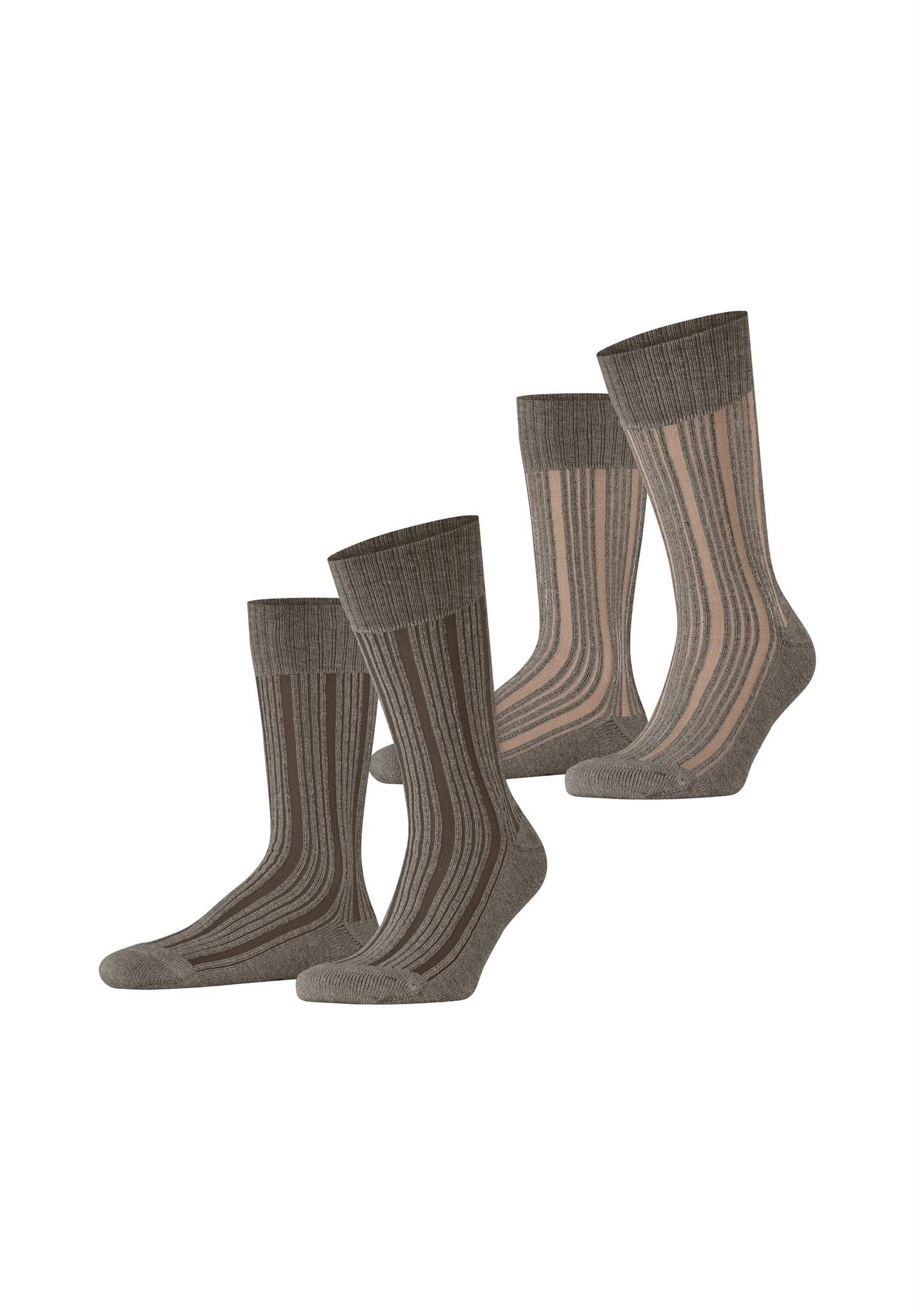 Esprit PLUSH 2-PACK - Socken - taupe mel/taupe