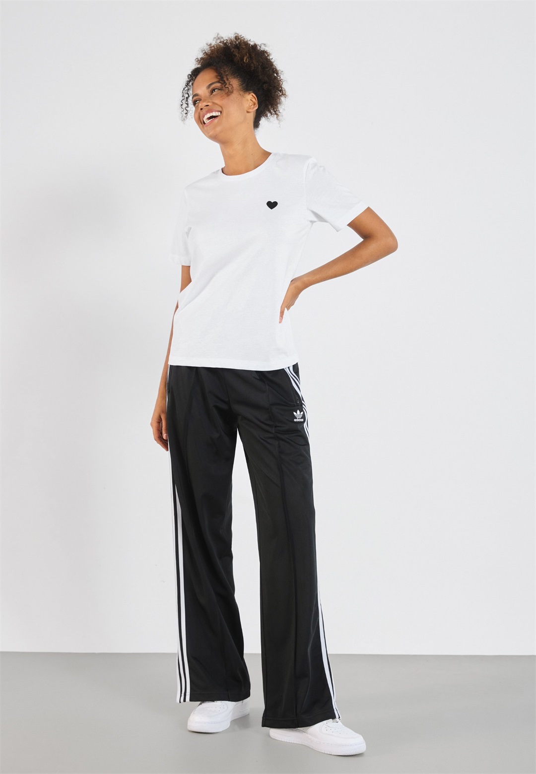 Even&Odd 2 PACK - T-Shirt print - white/black/weiß