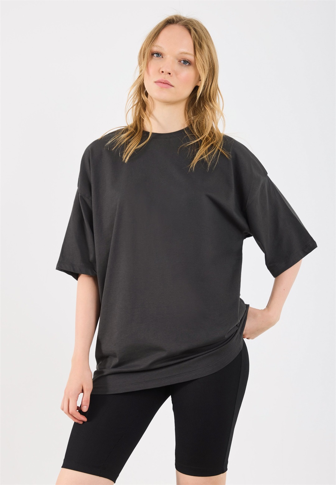 Even&Odd T-Shirt print - anthracite/anthrazit