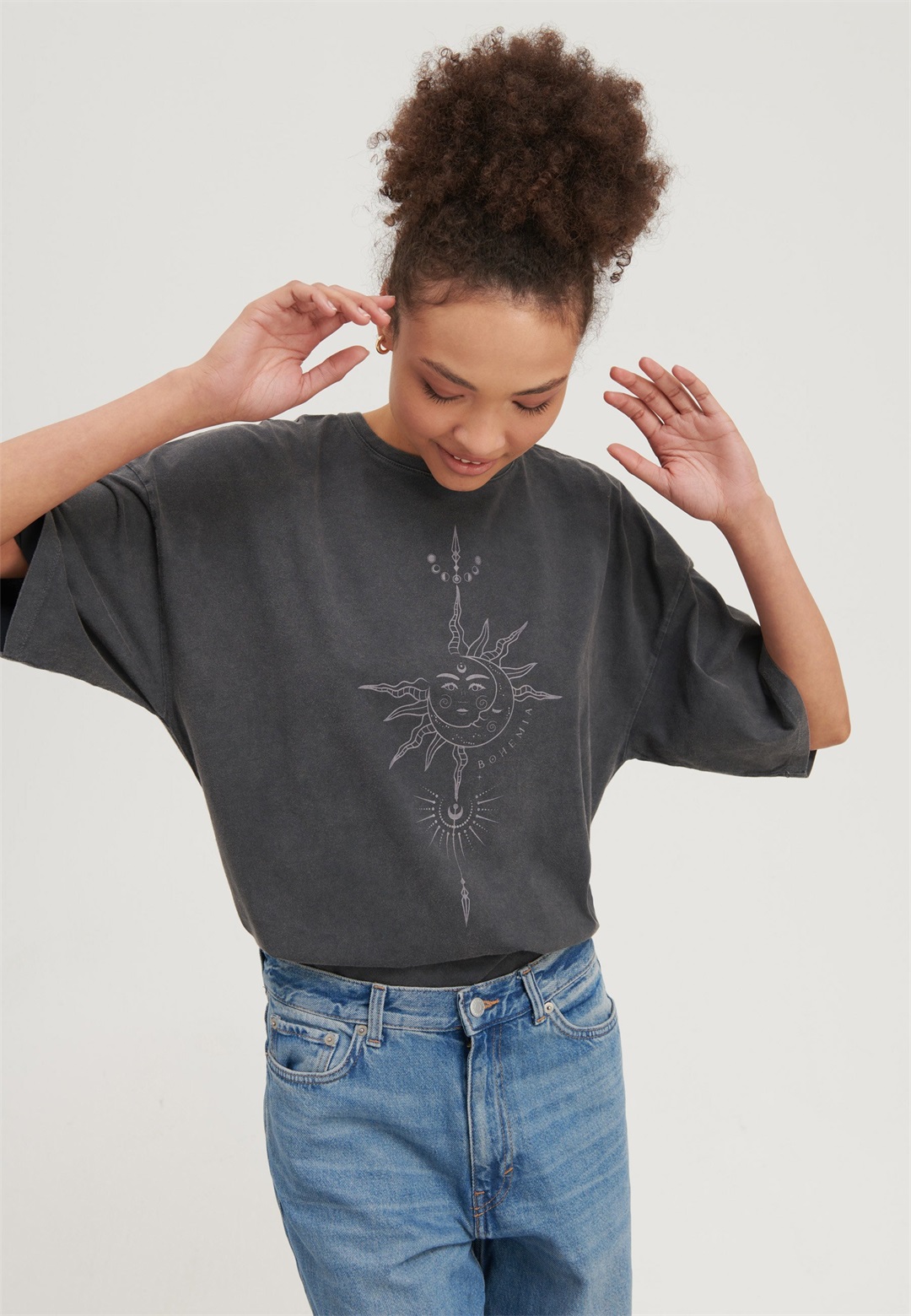 Even&Odd T-Shirt print - black/schwarz