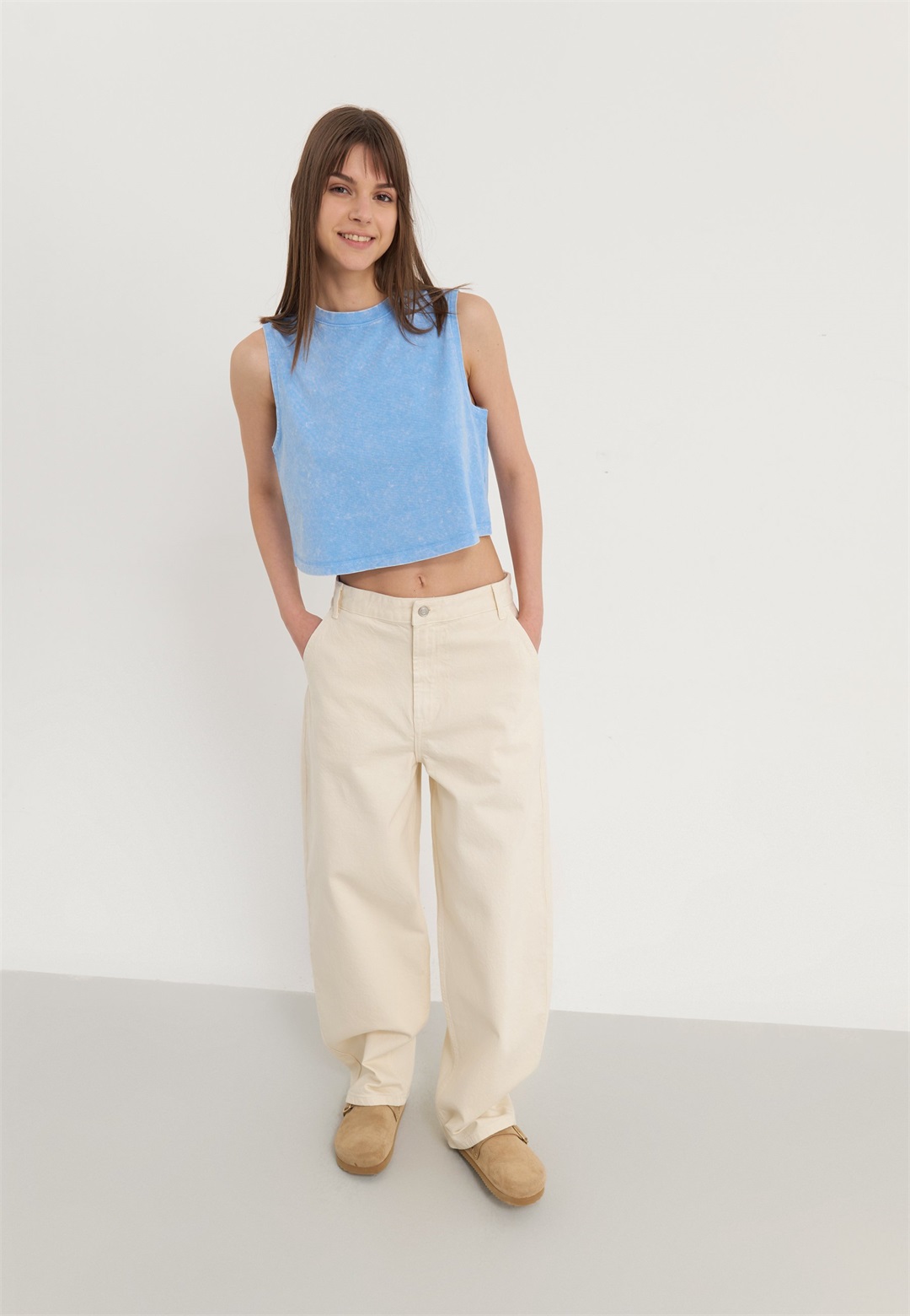 Even&Odd 2 PACK - Top - light blue/black/hellblau