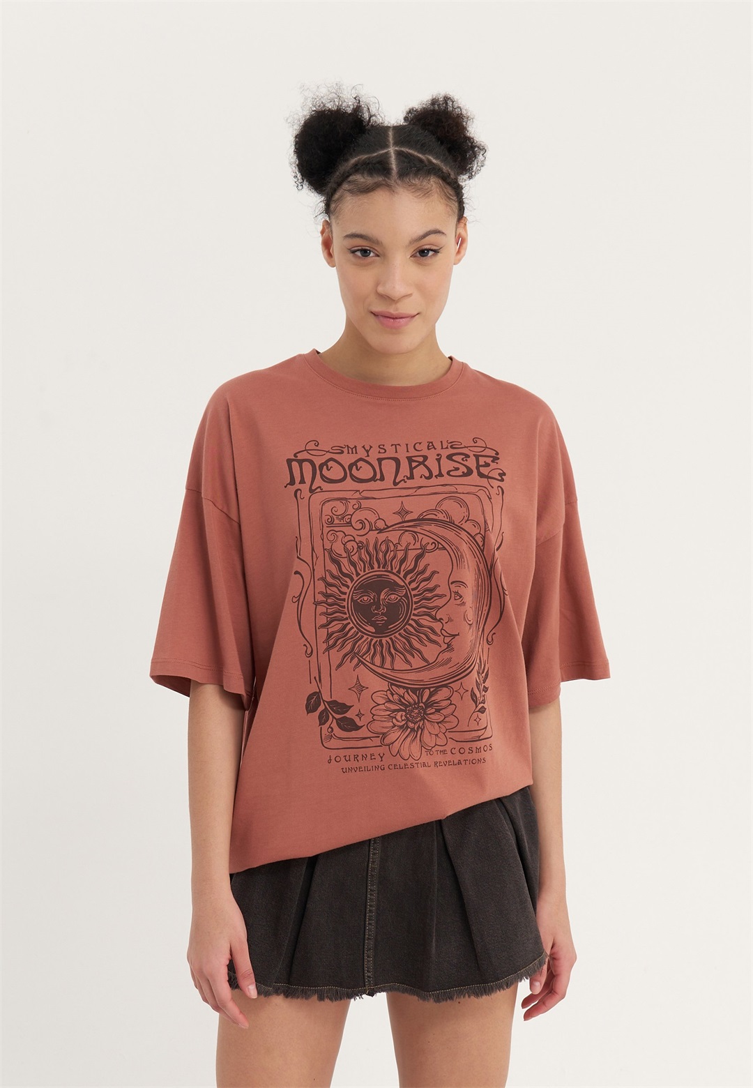Even&Odd T-Shirt print - brown/braun