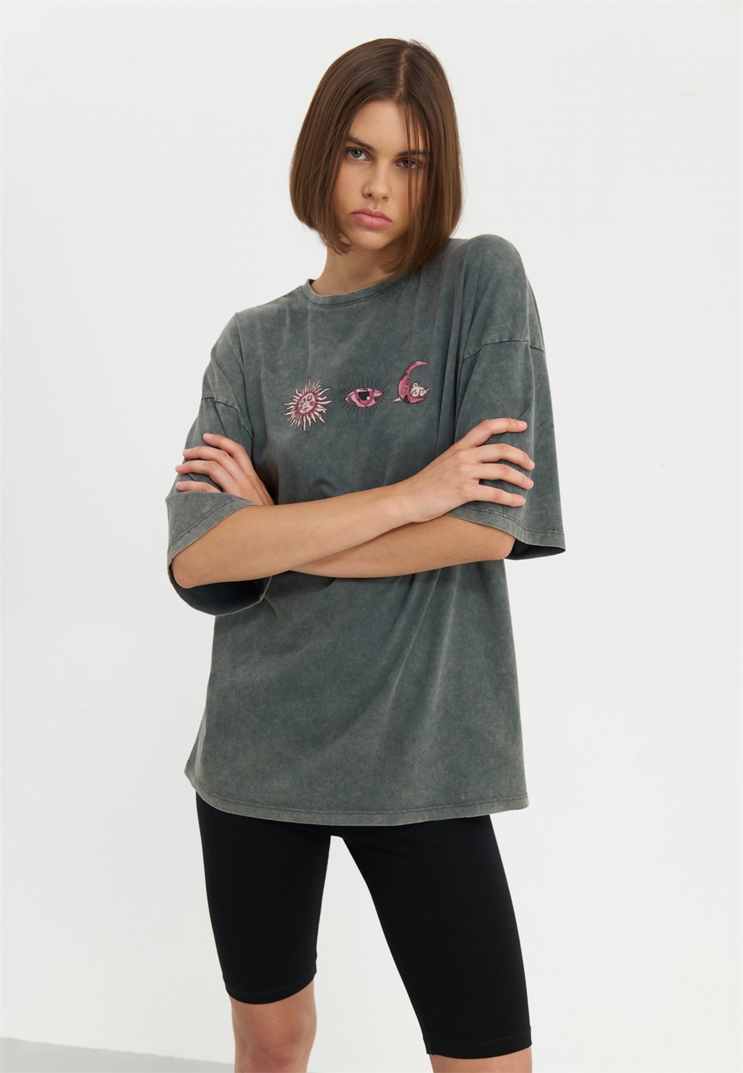 Even&Odd T-Shirt print - dark green/dunkelgrün