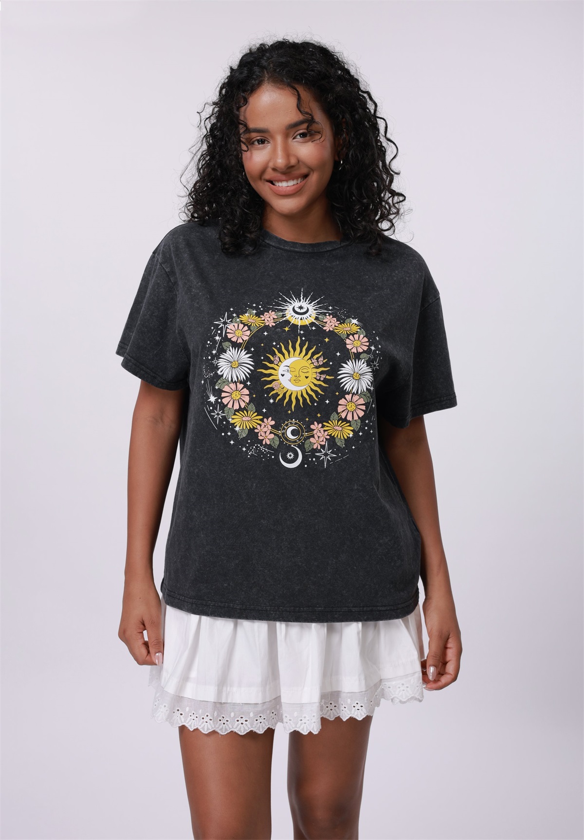 Even&Odd T-Shirt print - black/schwarz