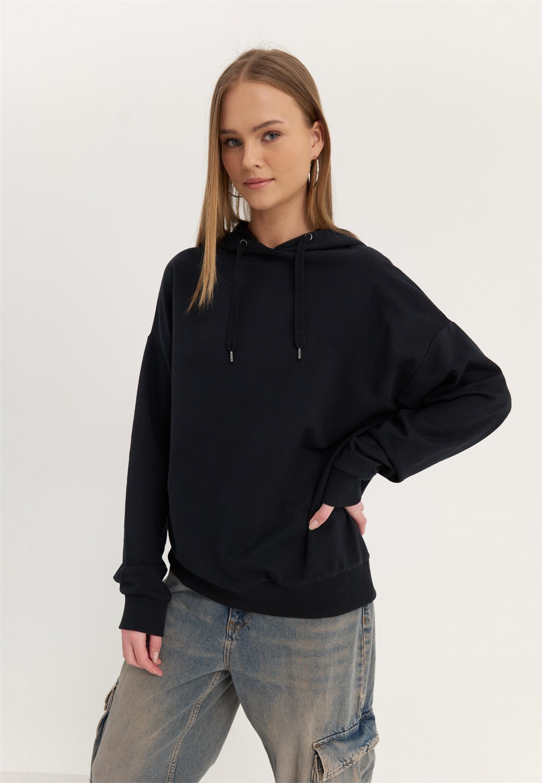 Even&Odd Kapuzenpullover - black/schwarz