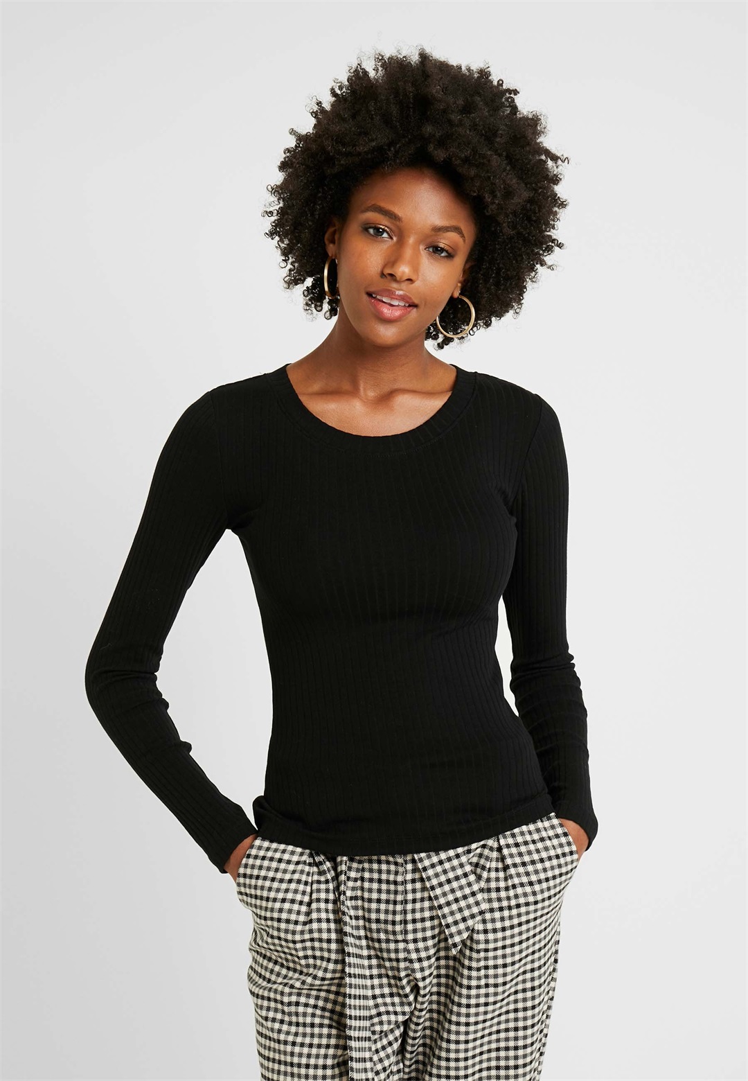 Even&Odd Tall Langarmshirt - black/schwarz