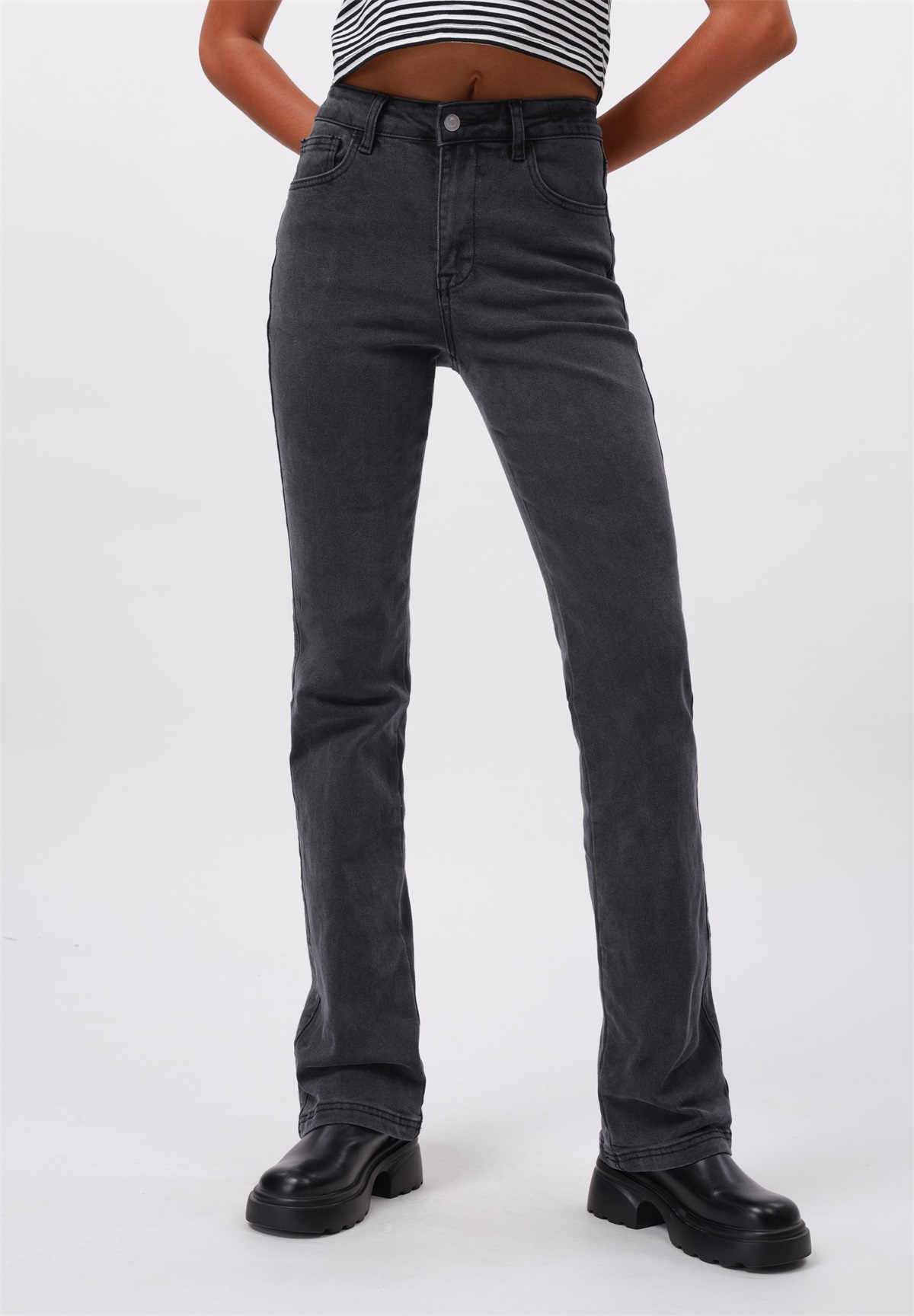 Even&Odd Tall Flared Jeans - black denim