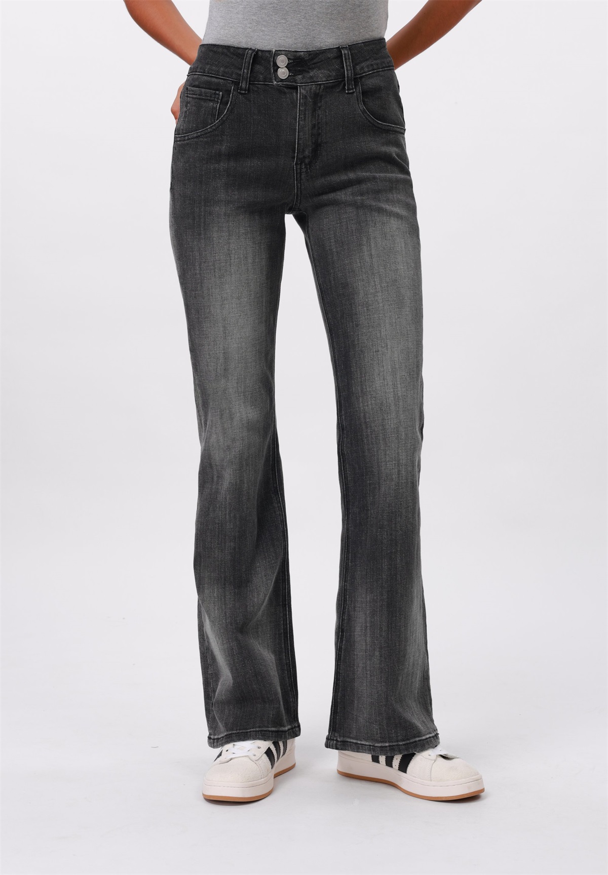 Even&Odd Tall Flared Jeans - black/black denim