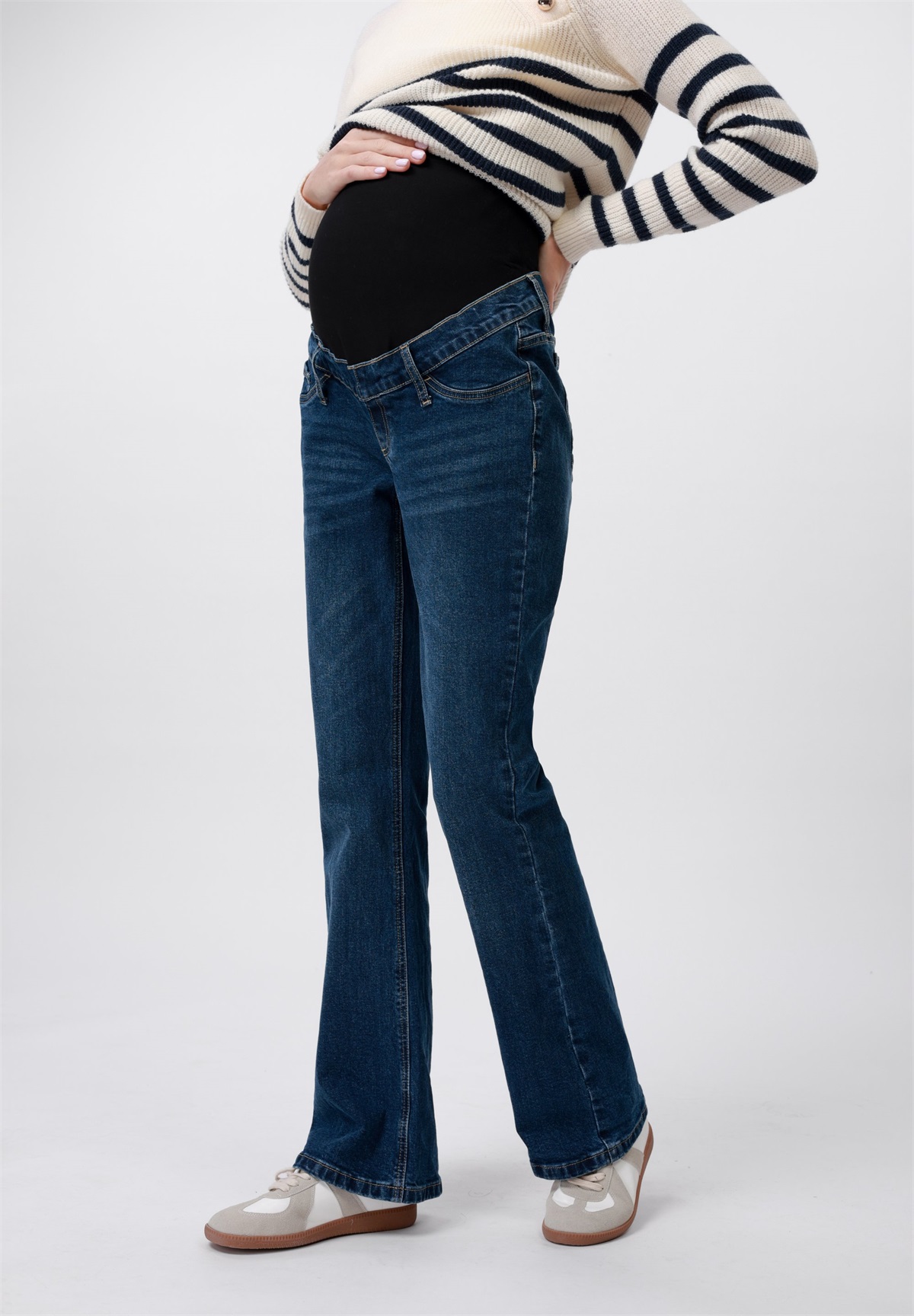 Anna Field MAMA Flared Jeans - blue denim