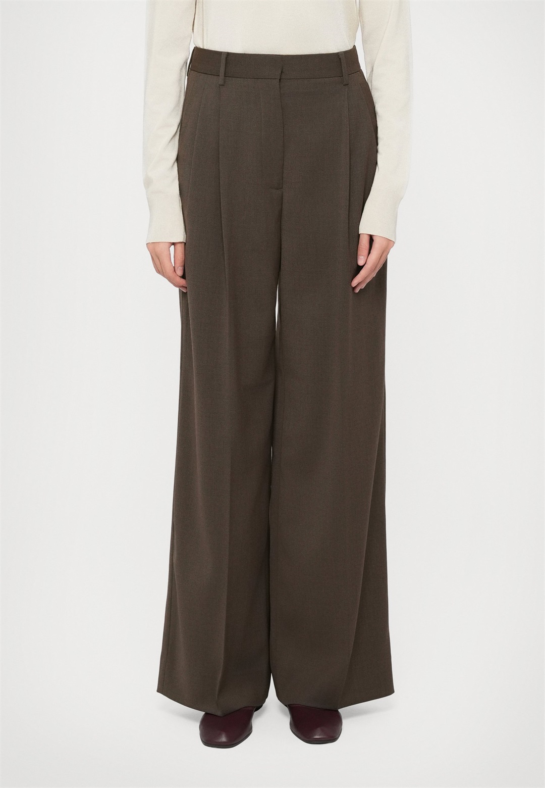 Filippa K DARCEY TROUSERS - Stoffhose - walnut brown/hellbraun