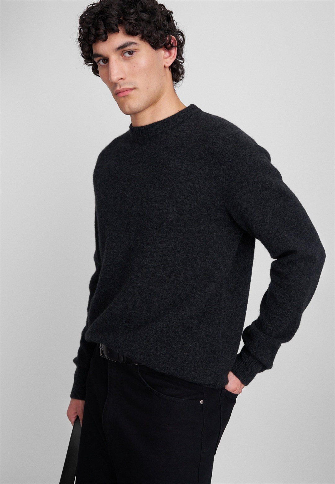 Filippa K SWEATER - Strickpullover - charcoal melange/grau