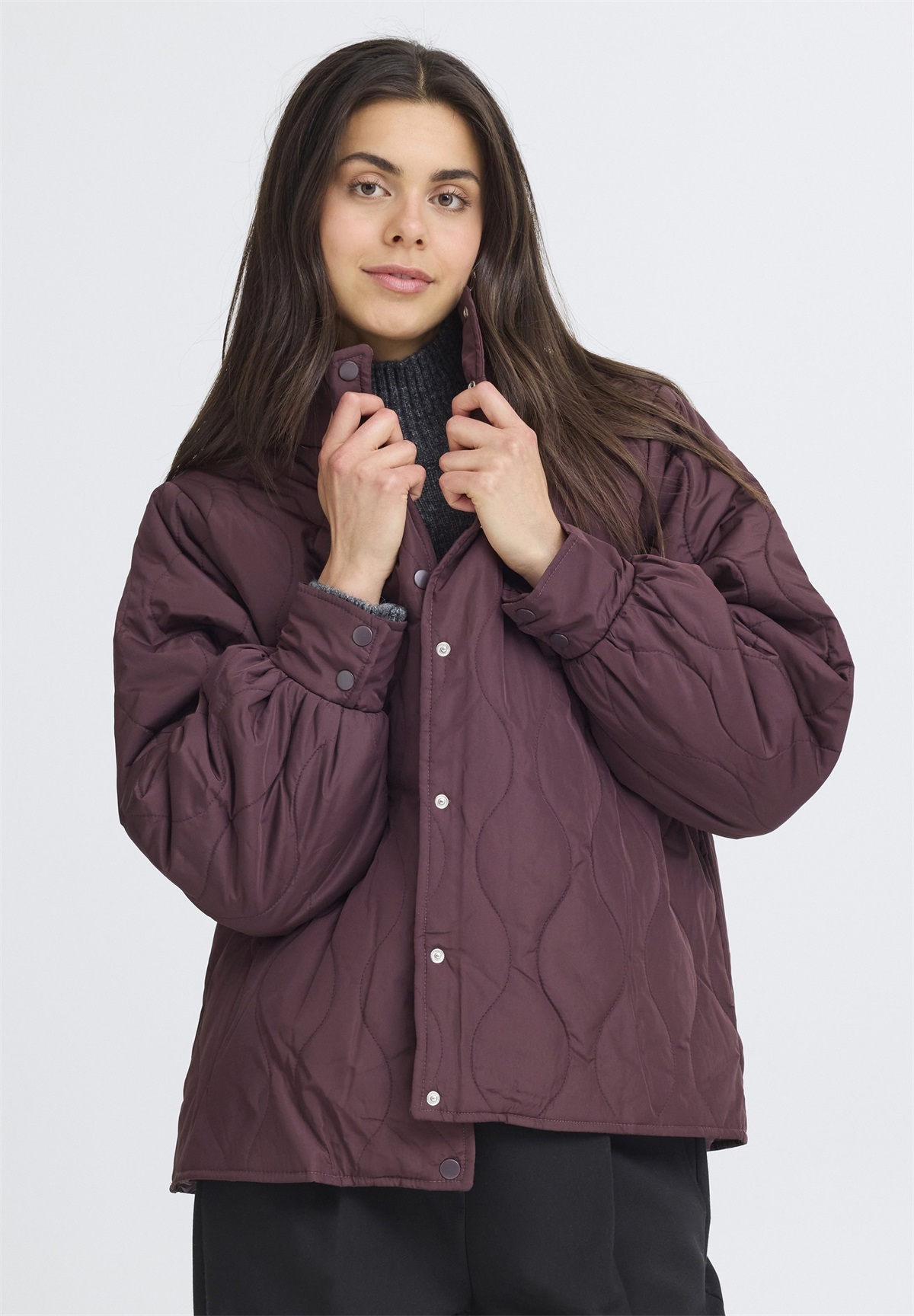 Fransa FREGIA JA 1 - Übergangsjacke - fudge/bordeaux