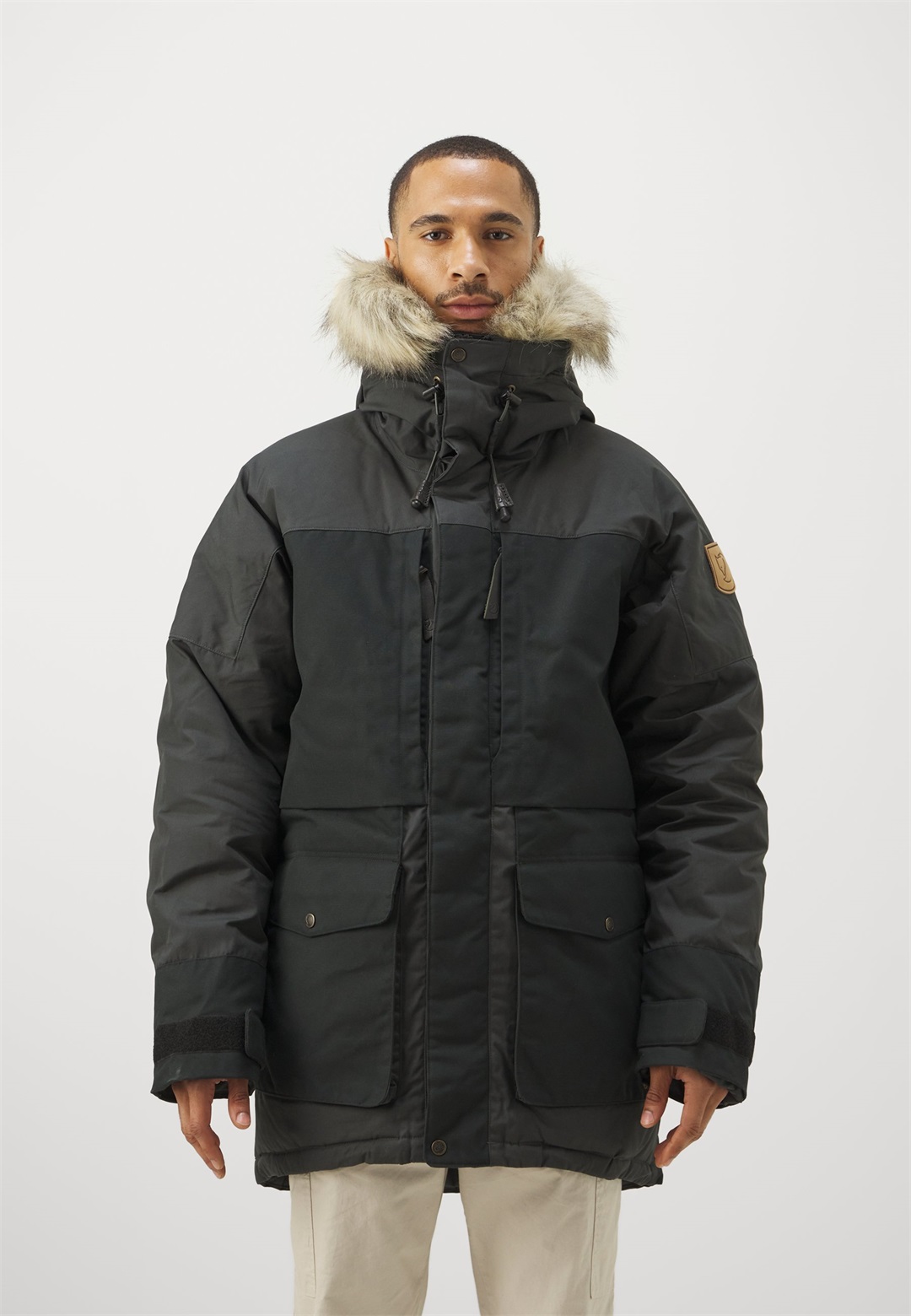 Fjällräven POLAR EXPEDITION PARKA - Daunenmantel - iron grey/black/schwarz