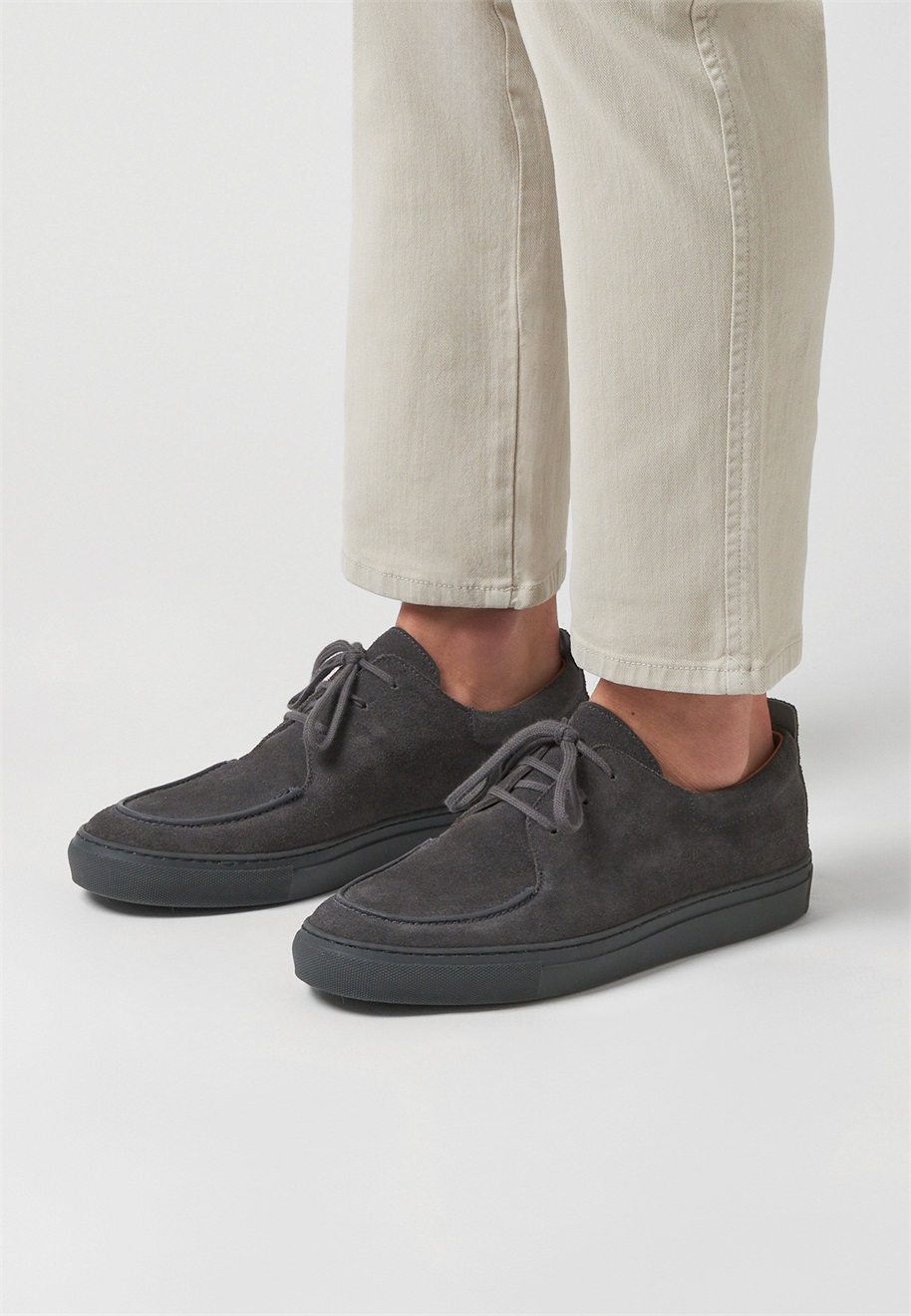 FRED MARTIN COLLECTION NICOSIA - Sportlicher Schnürer - fossil suede/dunkelgrau