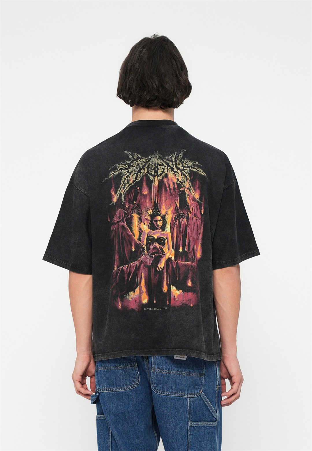 FAVELA DEVILS DAUGHTER UNISEX - T-Shirt print - black washed/schwarz