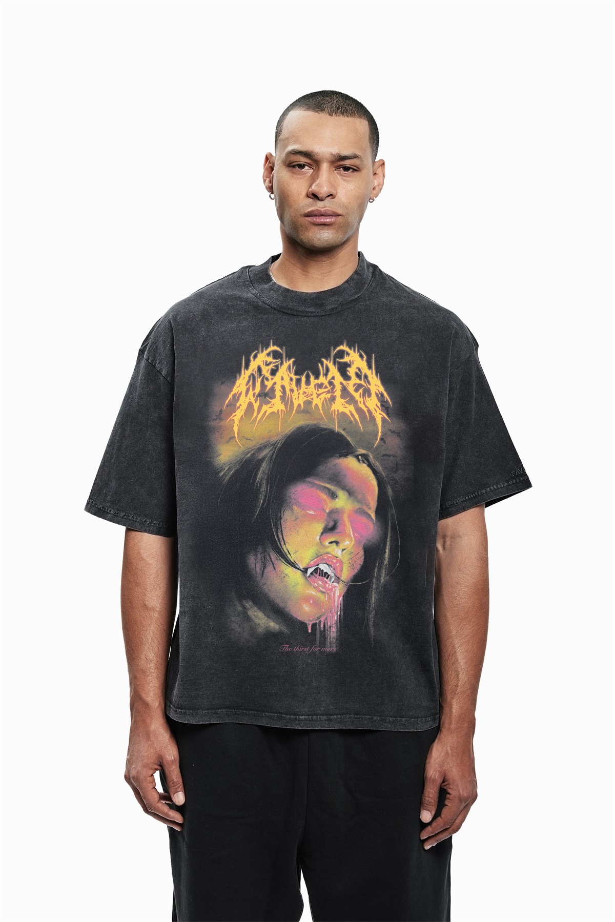 FAVELA VAMPIRE UNISEX - T-Shirt print - black washed/schwarz