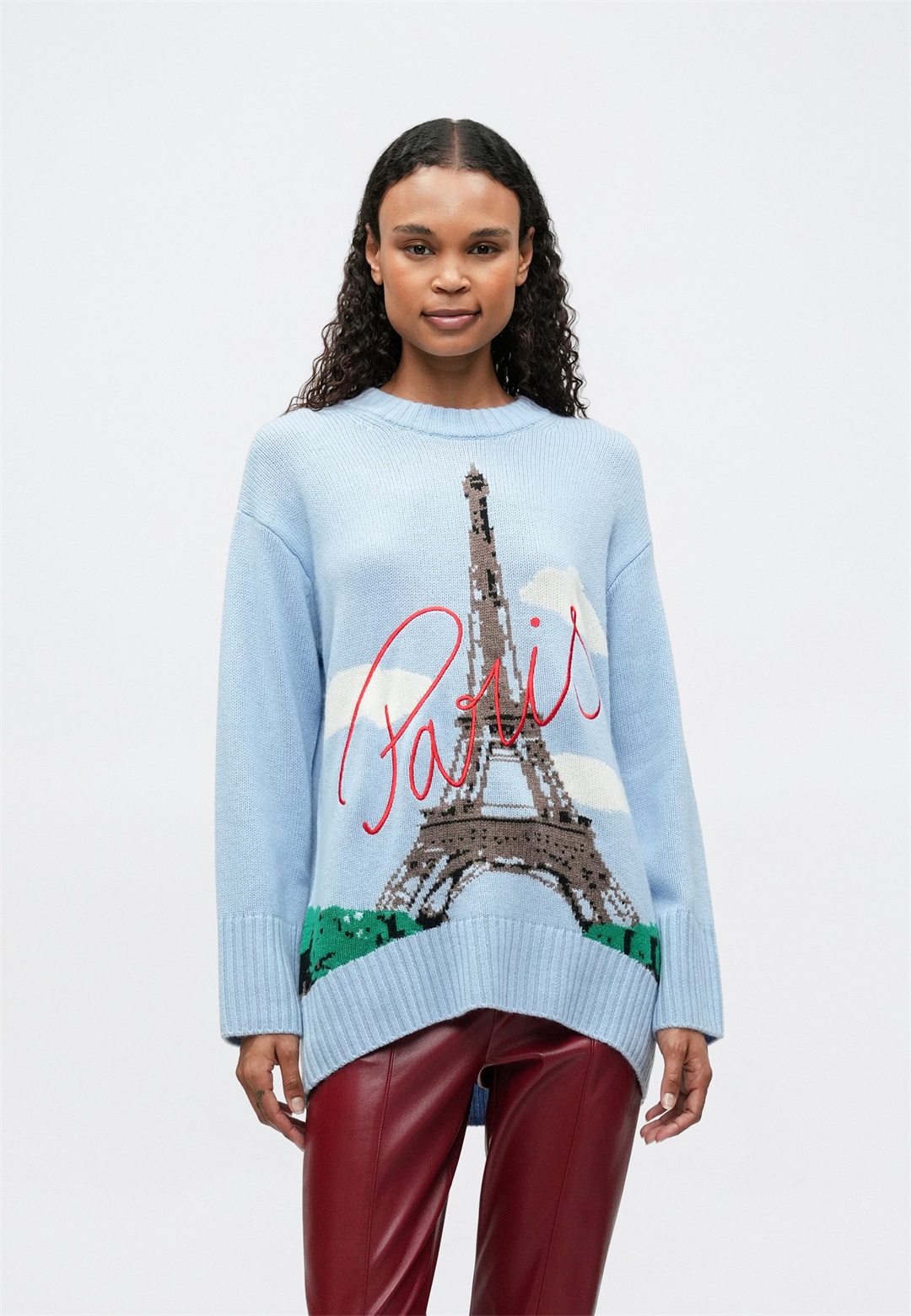 FROM FUTURE Strickpullover - smooth blue/blau