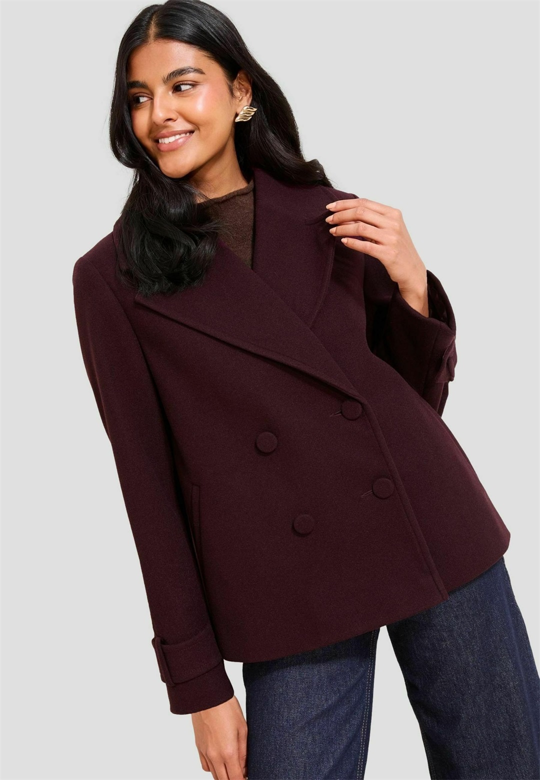 Friends Like These DOUBLE BREASTED - Übergangsjacke - burgundy red/bordeaux