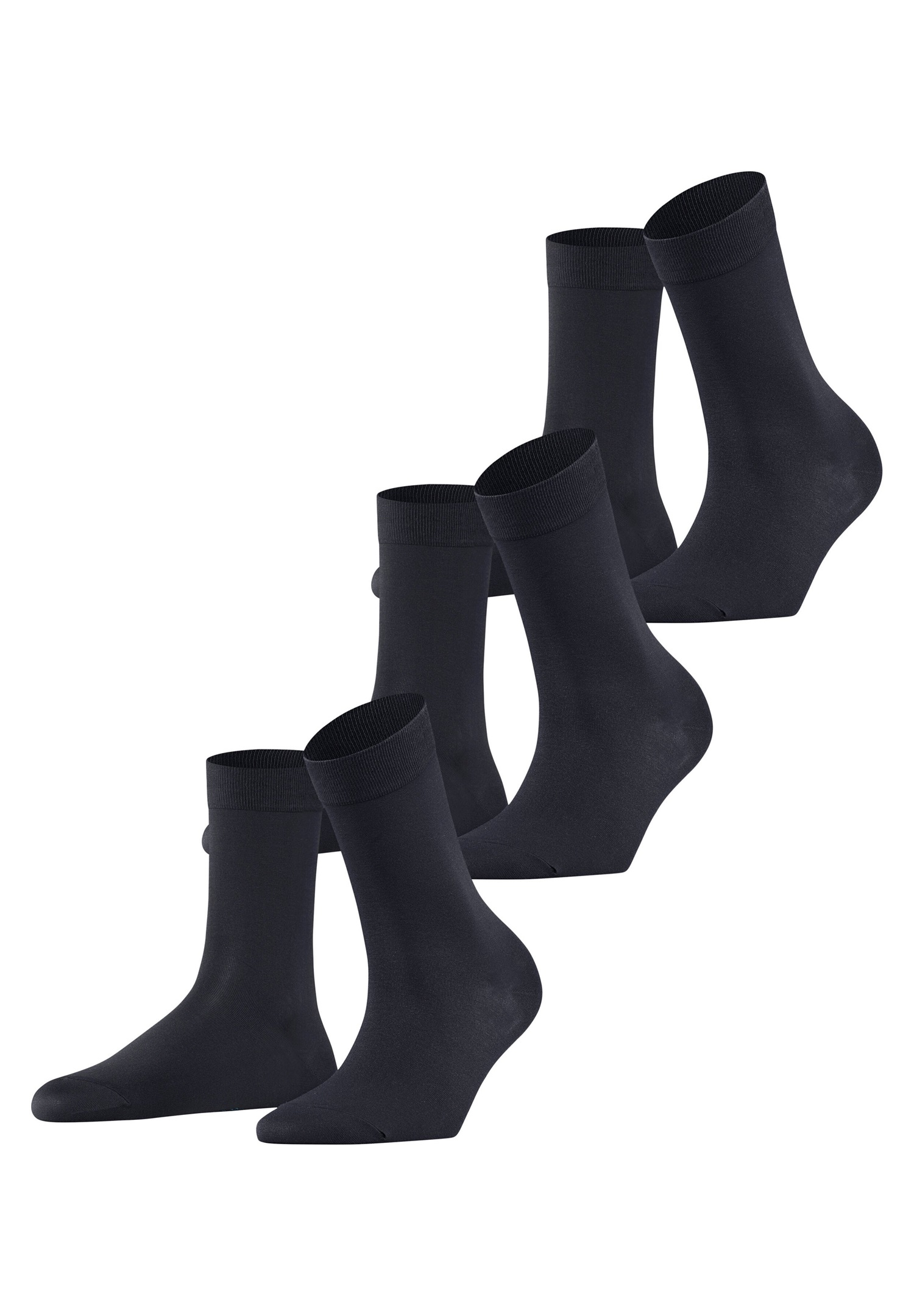 FALKE COTTON TOUCH 3-PACK - Socken - dark navy/dunkelblau