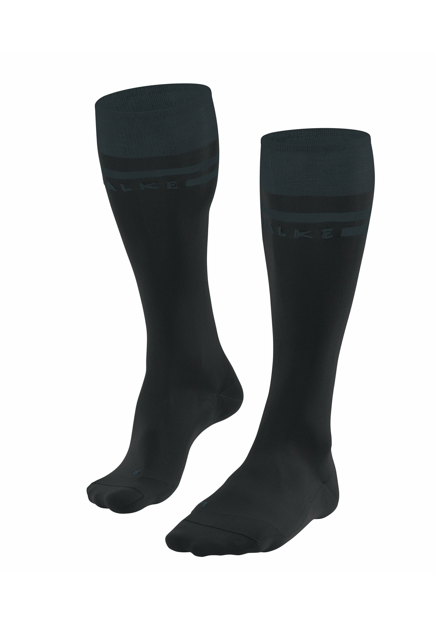 FALKE SK7 SKIING LIGHT CUSHIONING - Kniestrümpfe - black/schwarz