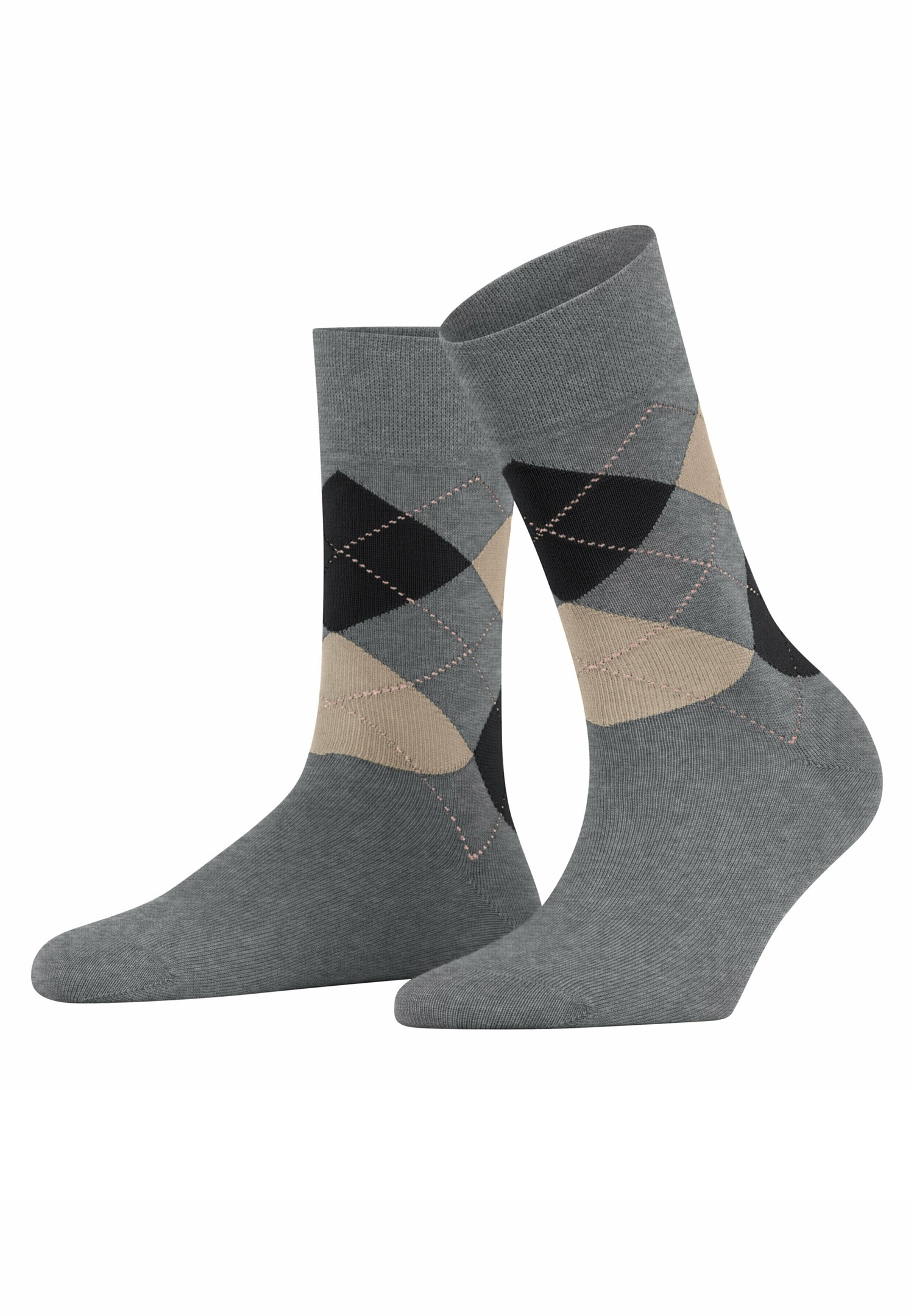 FALKE SENSITIVE ARGYLE - Socken - light greymel/hellgrau-meliert