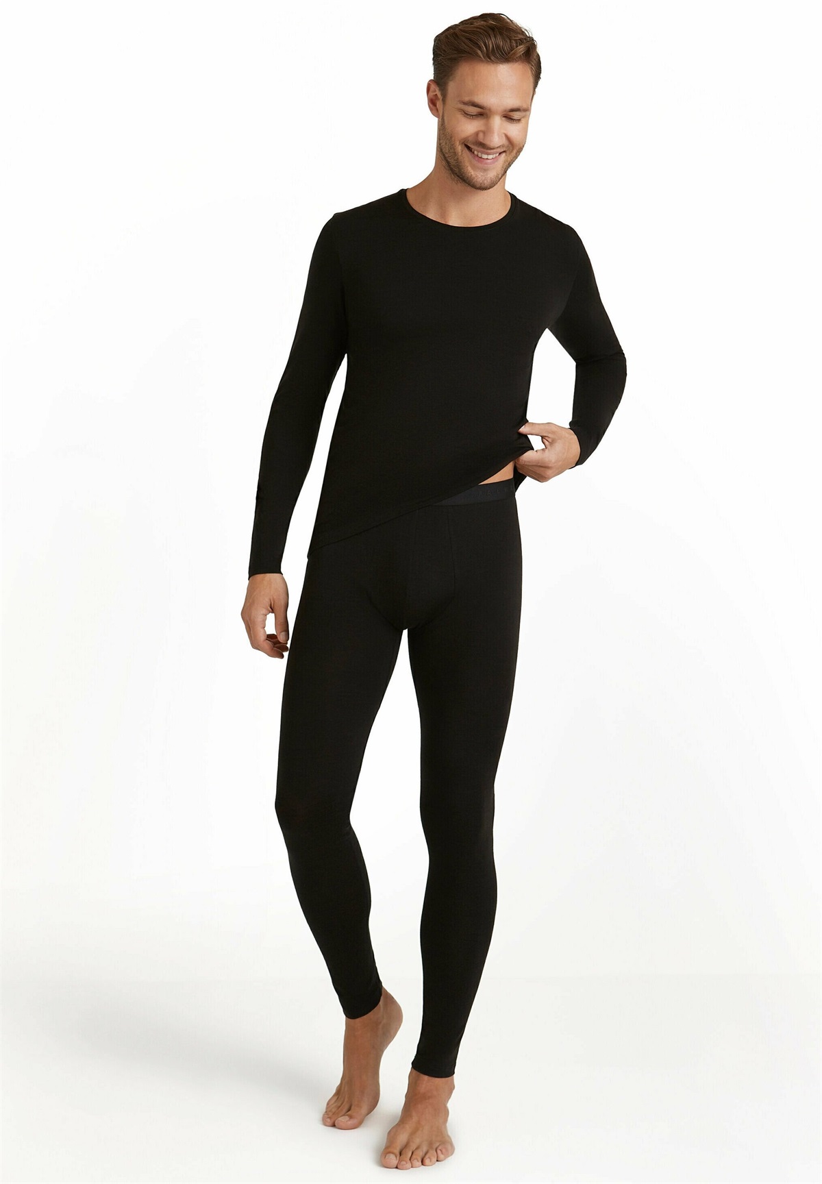FALKE DAILY CLIMAWOOL LONG - Unterhose lang - black/schwarz