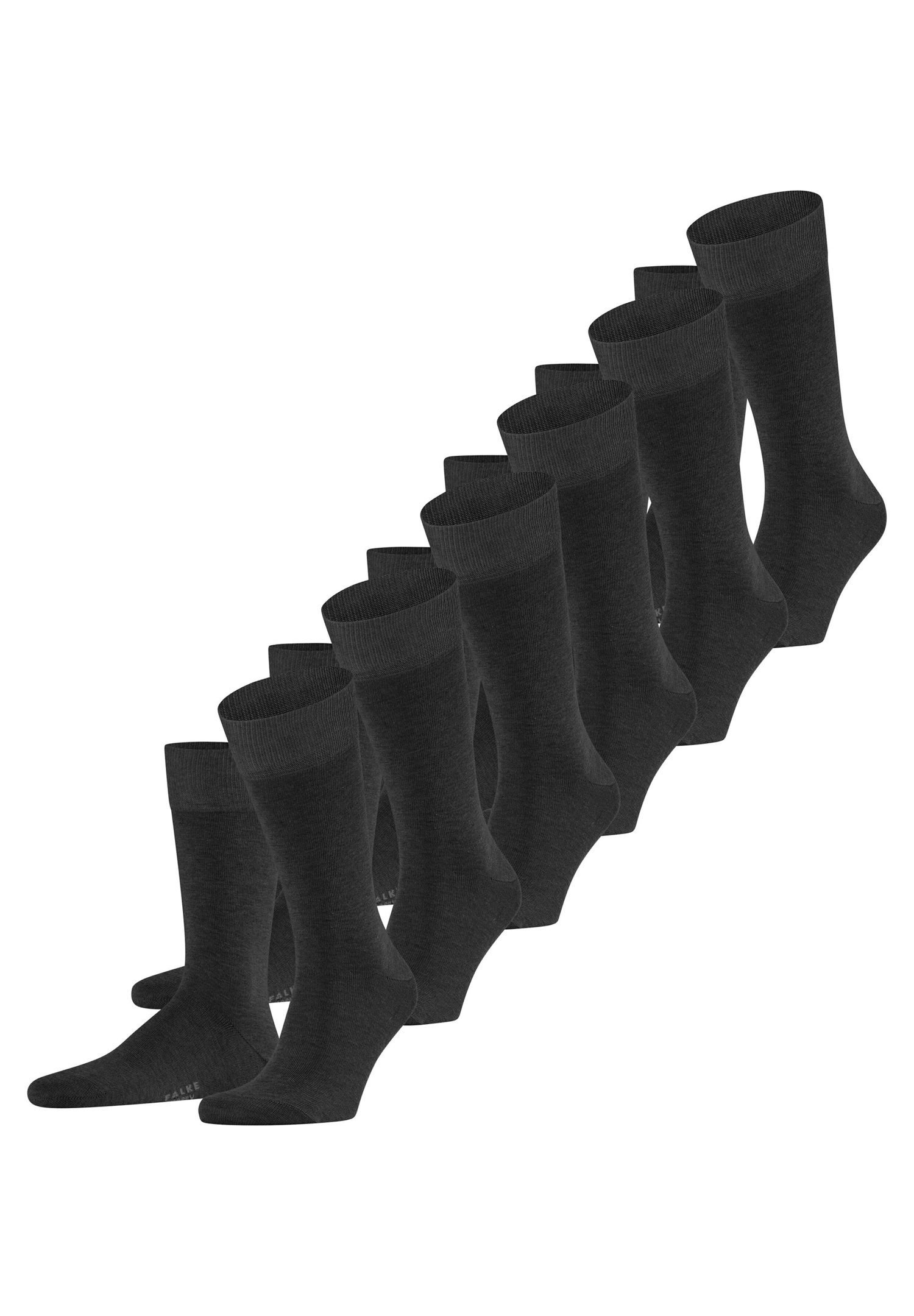 FALKE HAPPY 6-PACK - Socken - anthra mel/anthrazit