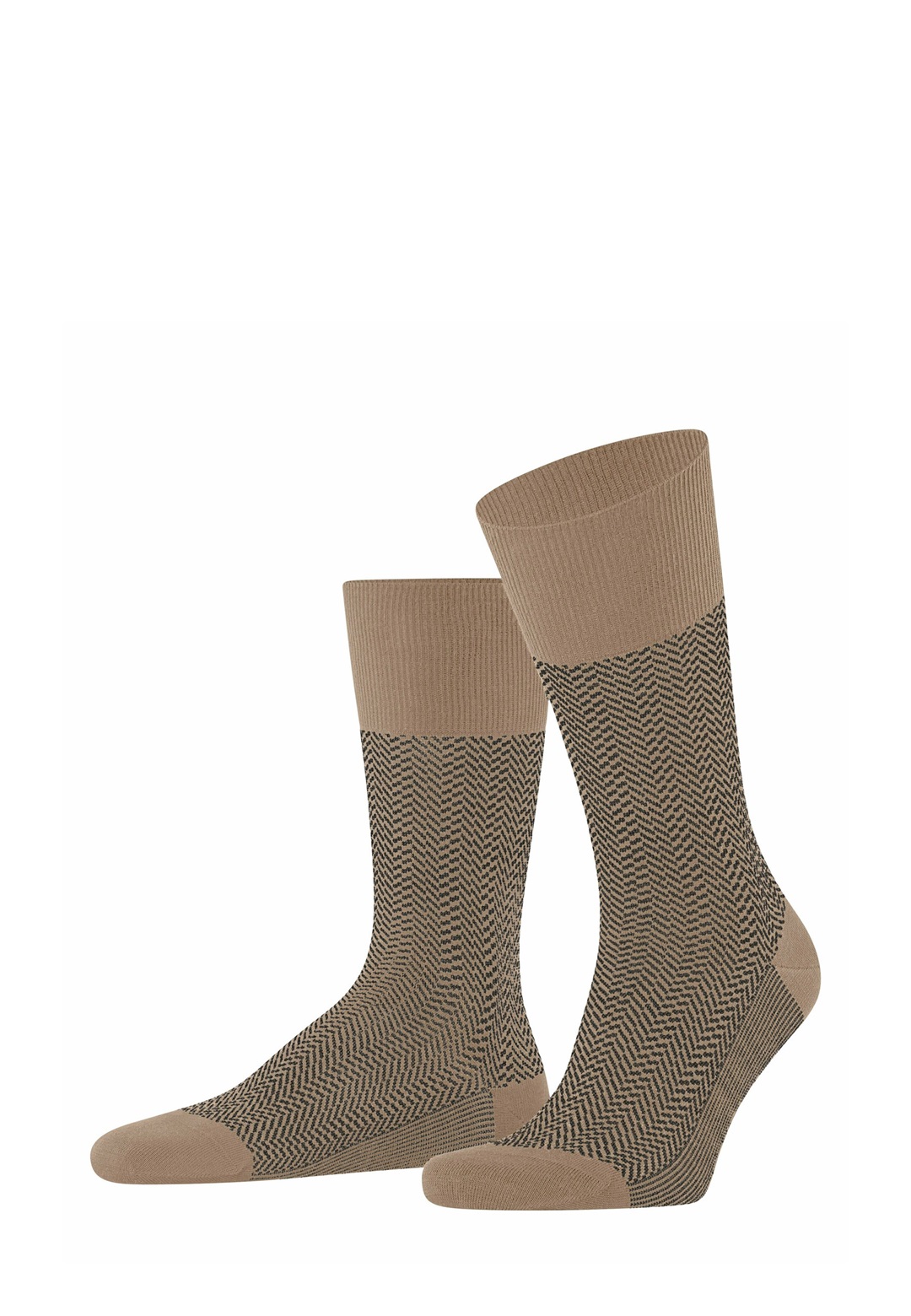 FALKE AIRPORT HERRINGSTRIPE - Socken - camel