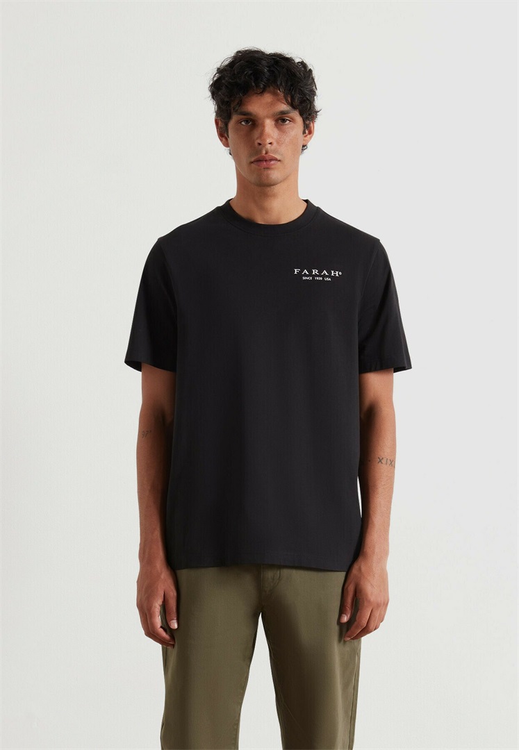 Farah LANSDOWN GRAPHIC - T-Shirt print - black/schwarz