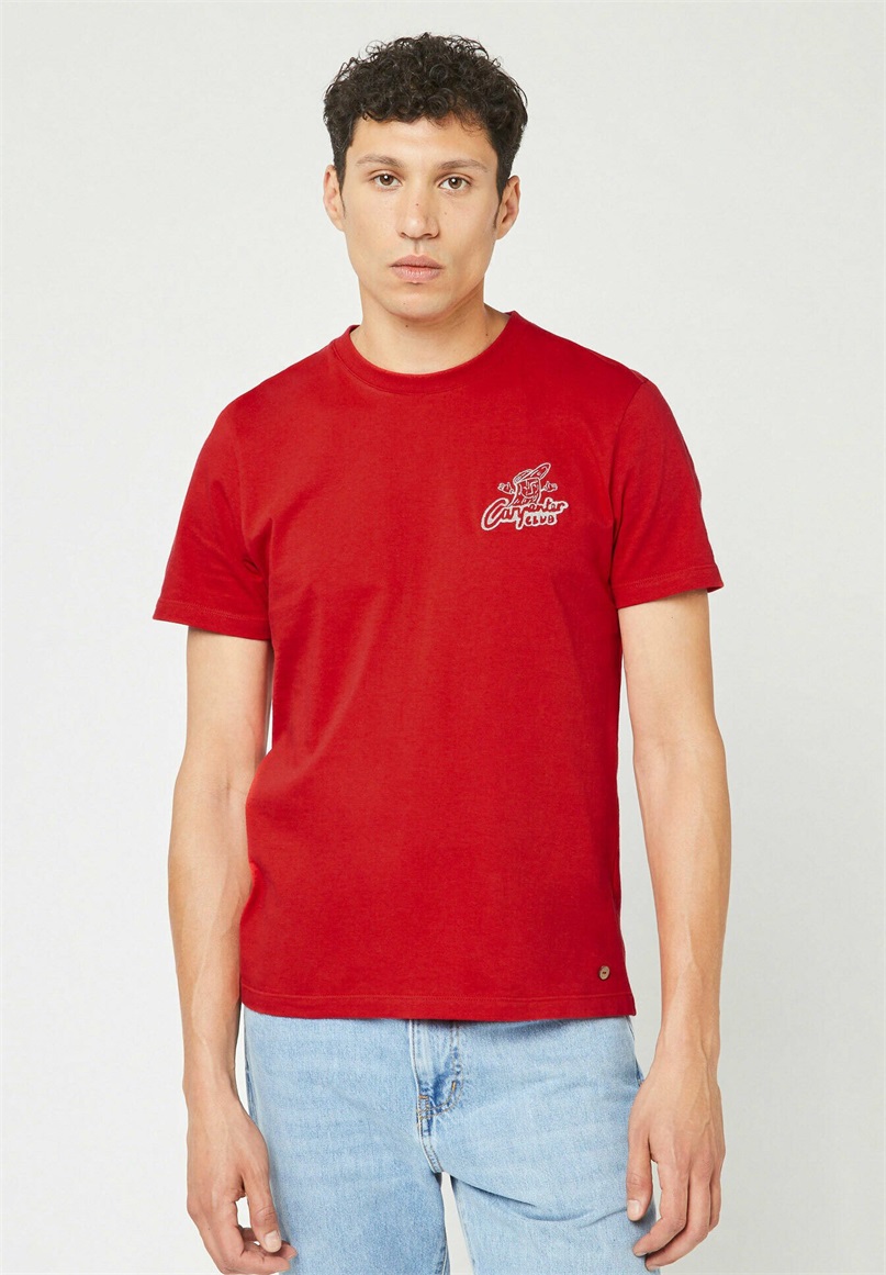 Faguo ARCY - T-Shirt print - rouge/rot