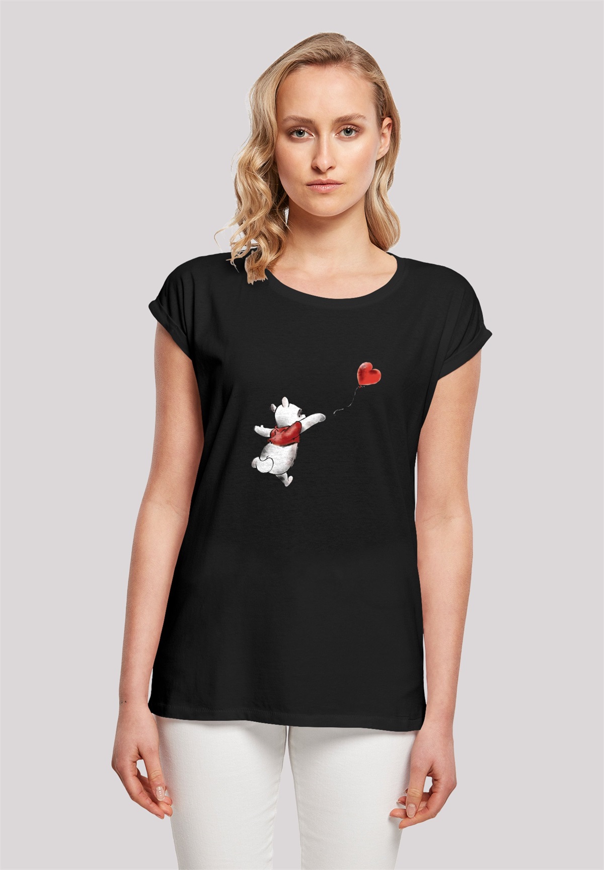 F4NT4STIC DISNEY WINNIE PUUH BALLON - T-Shirt print - black/schwarz