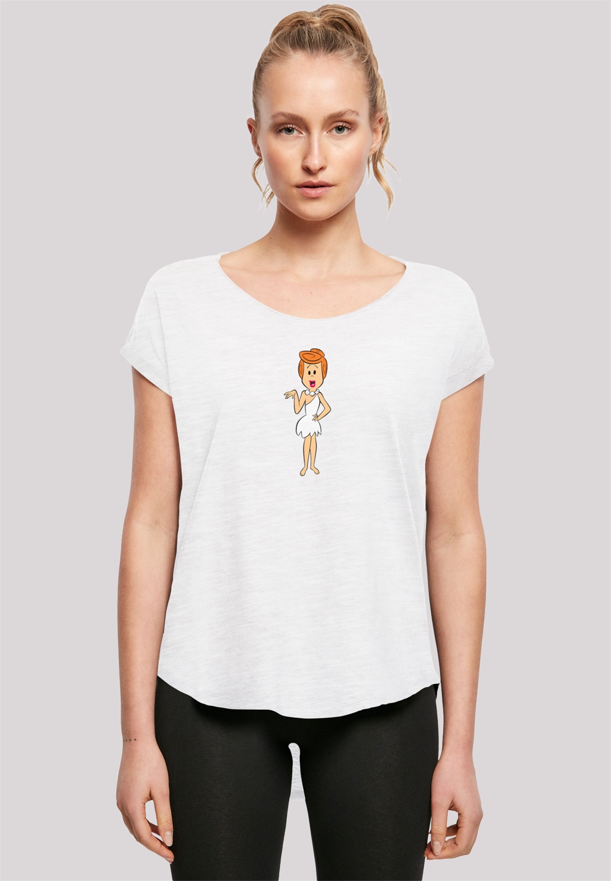 F4NT4STIC 'DIE FAMILIE FEUERSTEIN WILMA FLINTSTONE CLASSI - T-Shirt print - white/weiß