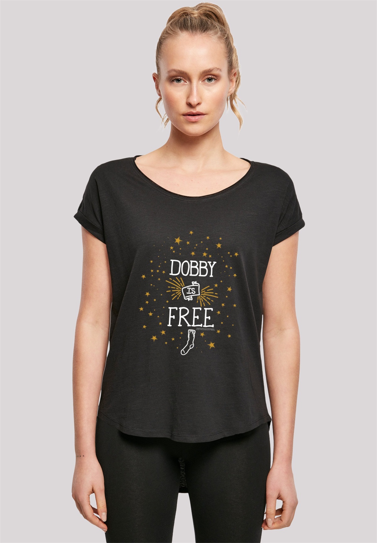F4NT4STIC HARRY POTTER DOBBY IS FREE - T-Shirt print - black/schwarz